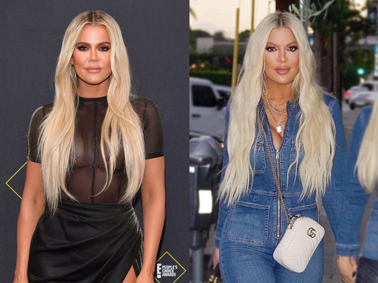 Khloé Kardashian and Tori Spelling | Source: Getty Images | Instagram/@torispelling
