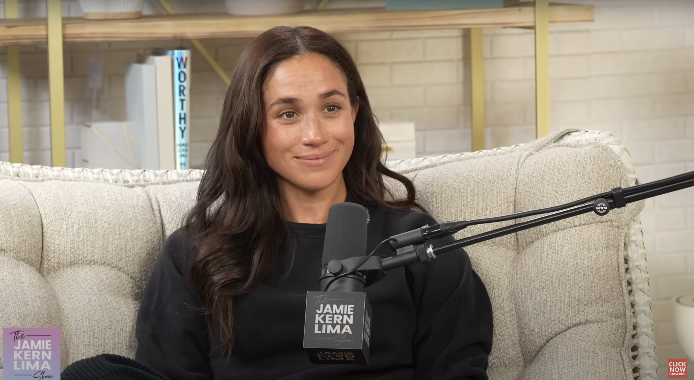 Meghan Markle makes her first-ever podcast appearance, as seen in a video dated April 28, 2025 | Source: YouTube/jamiekernlimaofficial