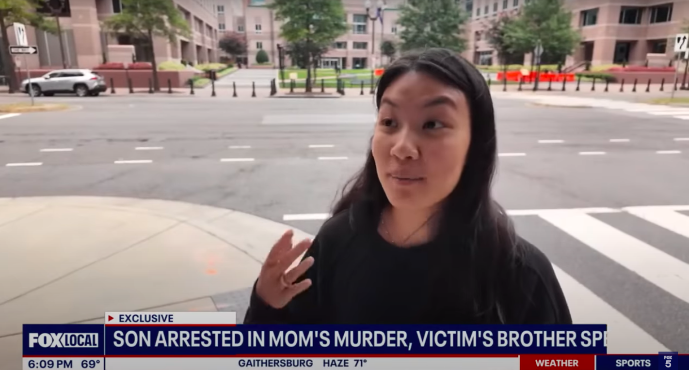 The Arlington neighbor recounting what she saw while walking her dog. | Source: YouTube/Fox 5 Washington DC