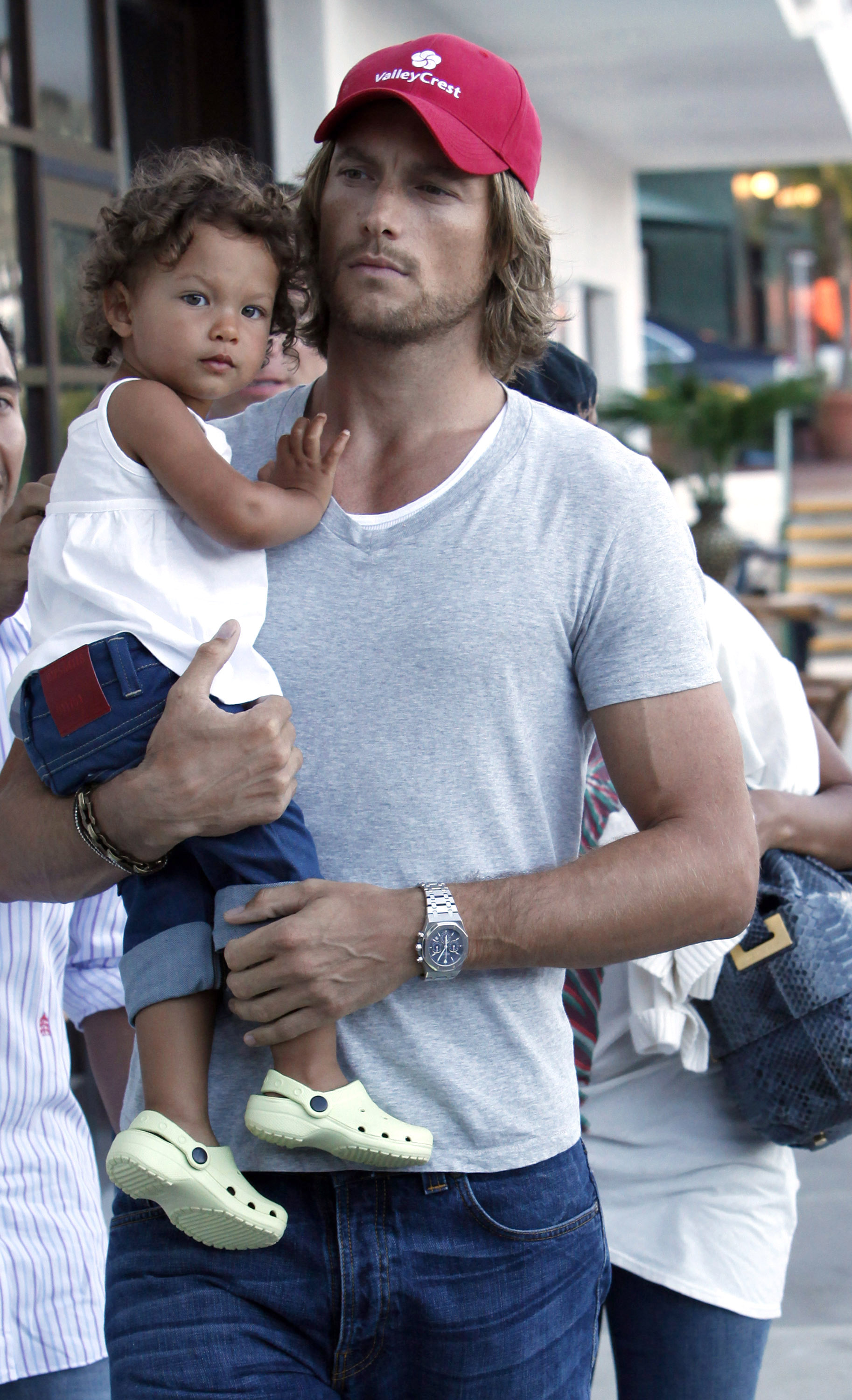 Nahla Ariela Aubry with her dad Gabriel Aubry seen on August 23, 2009