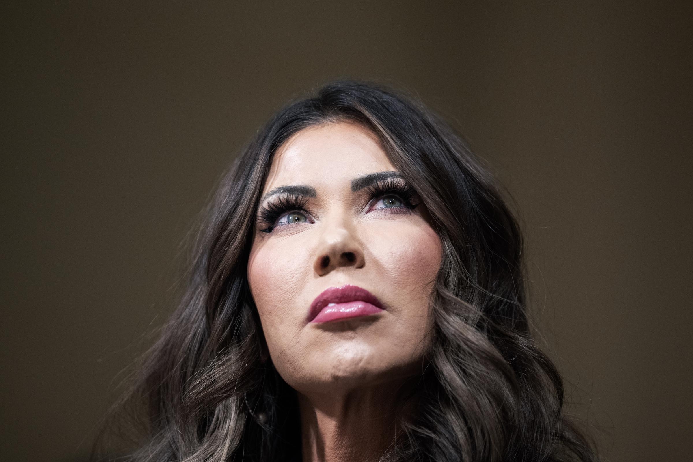 Krisit Noem testifies during the House Homeland Security Committee hearing on December 11, 2025. | Source: Getty Images