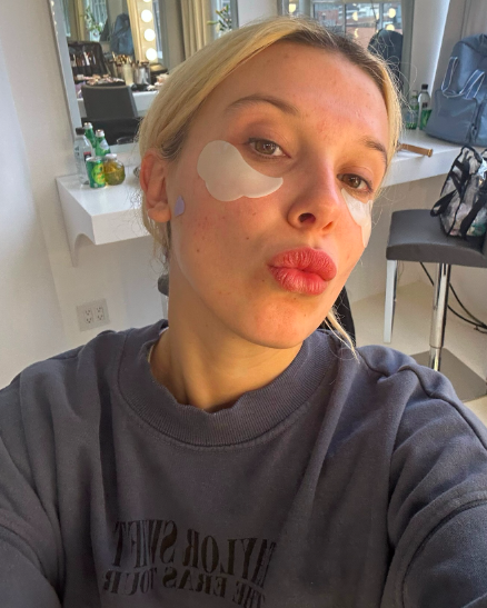 Millie Bobby Brown posing for a makeup-free selfie, posted on July 8, 2025. | Source: Instagram/milliebobbybrown