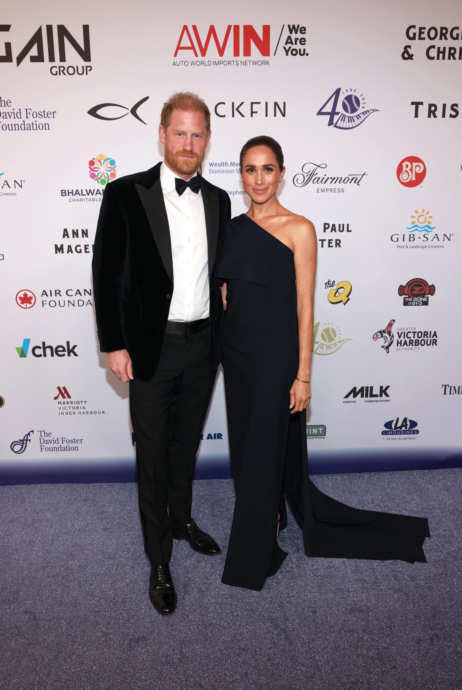 Meghan, Duchess of Sussex and Prince Harry appeared to experience an awkward moment when it looked like David Foster snubbed her. On this occasion, they attended the David Foster Foundation 40th Anniversary Celebration on August 7, 2026, in Victoria, British Columbia. | Source: Getty Images