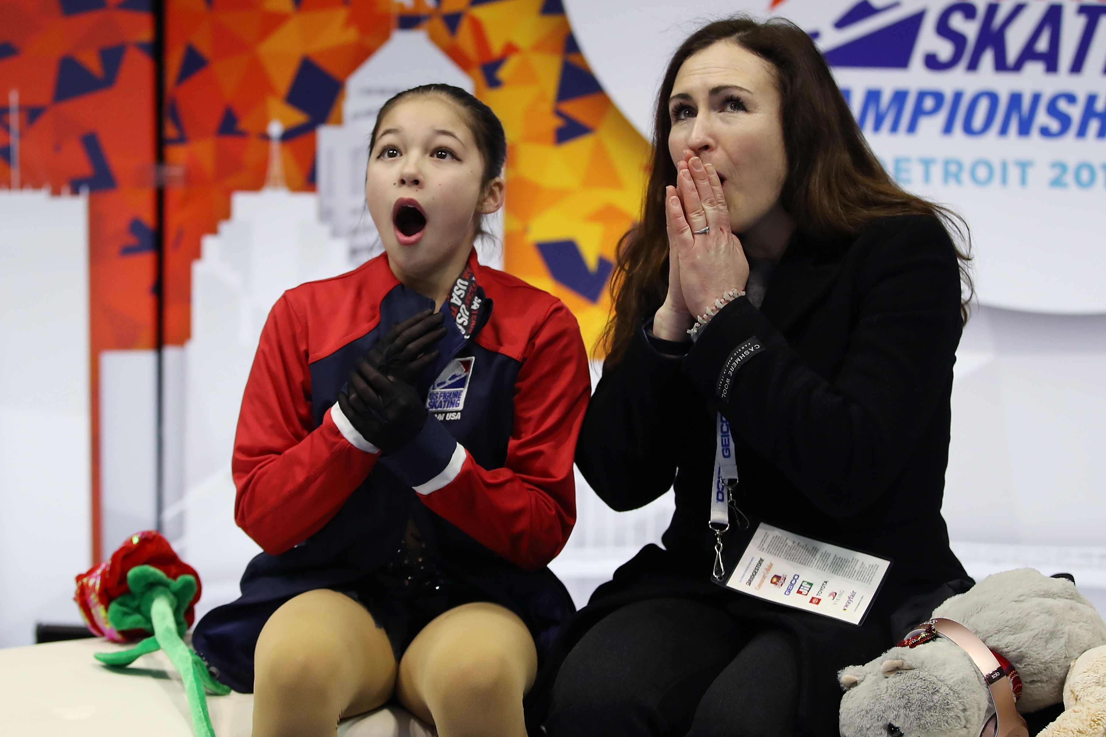 Alysa Liu and her coach Laura Lipetsky on January 24, 2019 | Source: Getty Images