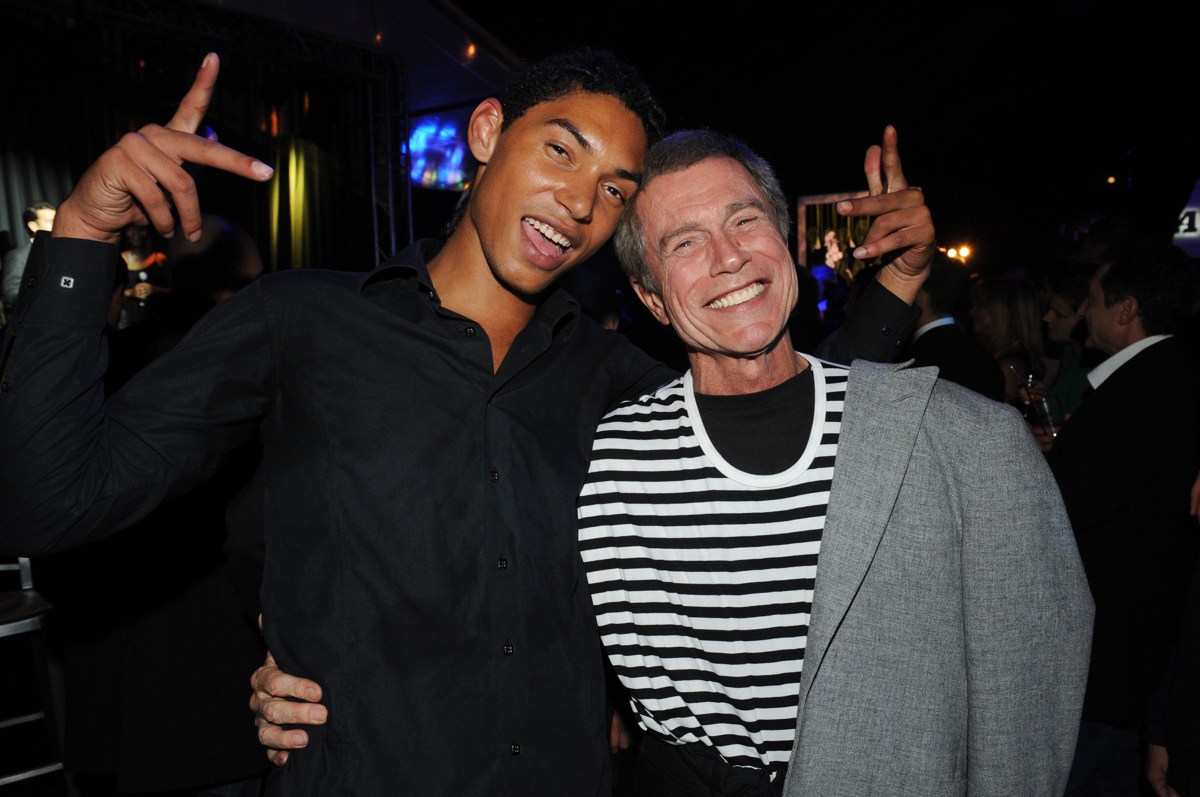 Paulo and Jean-Paul Goude at the Opening party for the "Black Legend" Club in Monaco in 2009. | Source: Getty Images