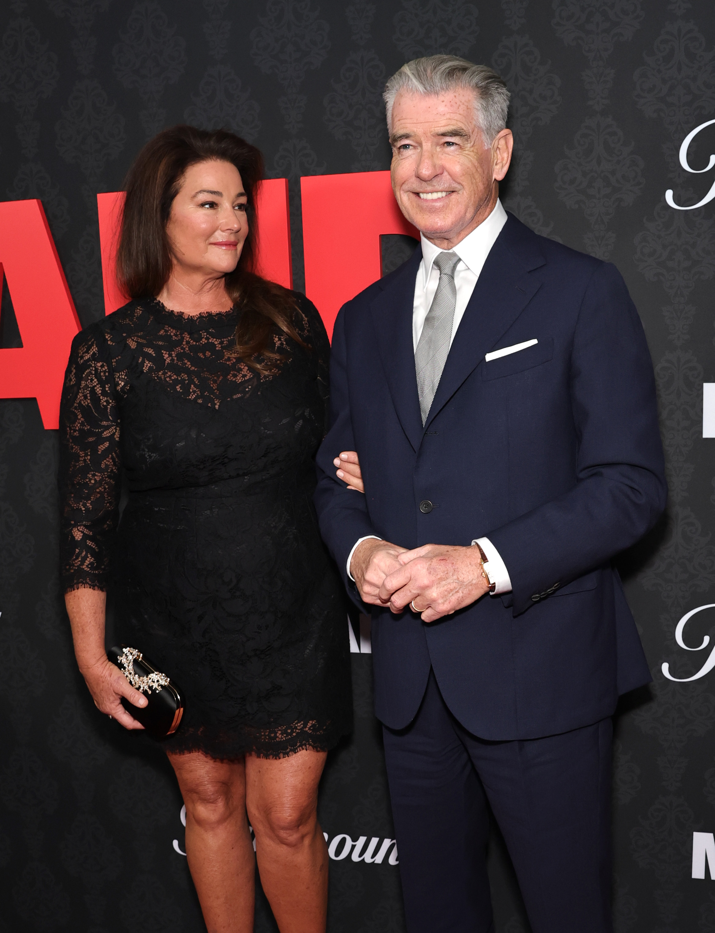 Keely Shaye Smith and Pierce Brosnan at the New York premiere of "MobLand," 2025 | Source: Getty Images