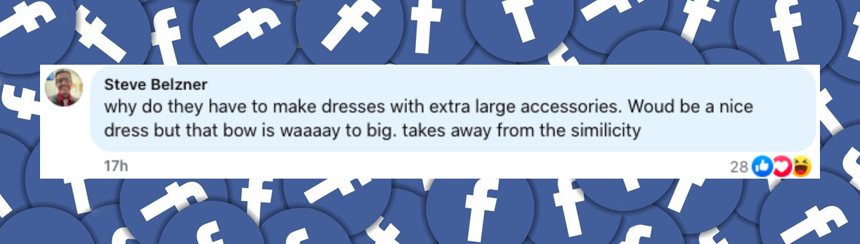 Netizen comment about Carrie Underwood's dress, posted on May 6, 2025. | Source: Facebook/Carrie Underwood