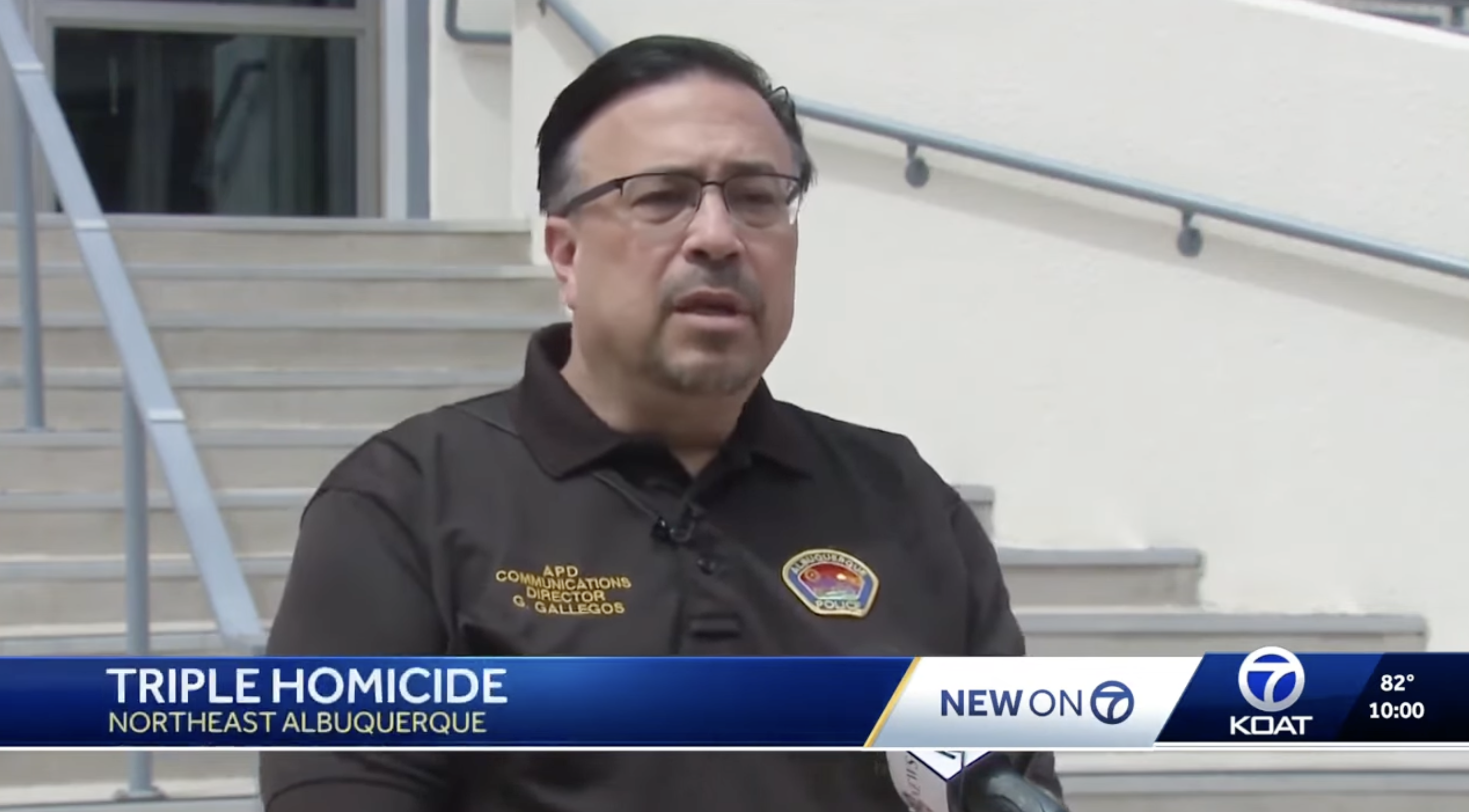 Gilbert Gallegos, APD's communications director, shares details about the tragic incident in a video dated May 25, 2025 | Source: YouTube/KOAT