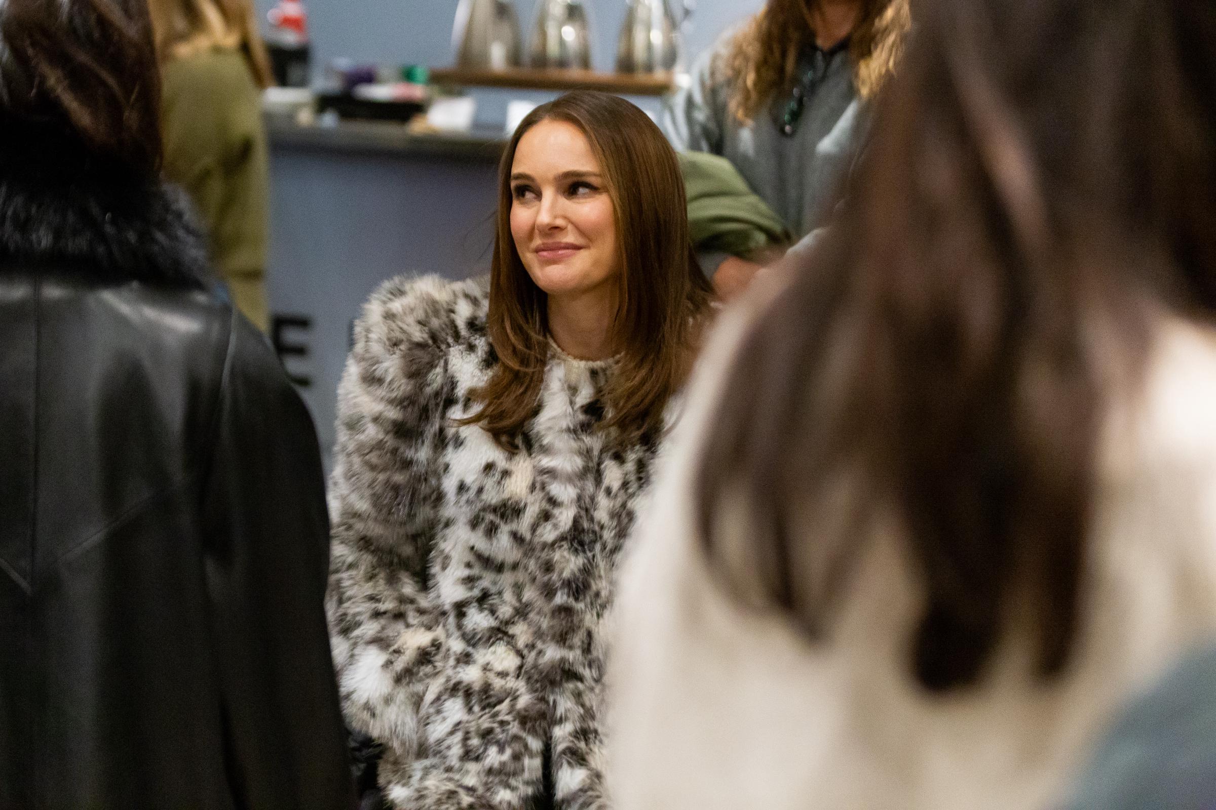 Portman smiled while speaking with attendees during an appearance at The Hollywood Reporter Studio in Park City. The public event came as discussion around her pregnancy continued across social media. | Source: Getty Images