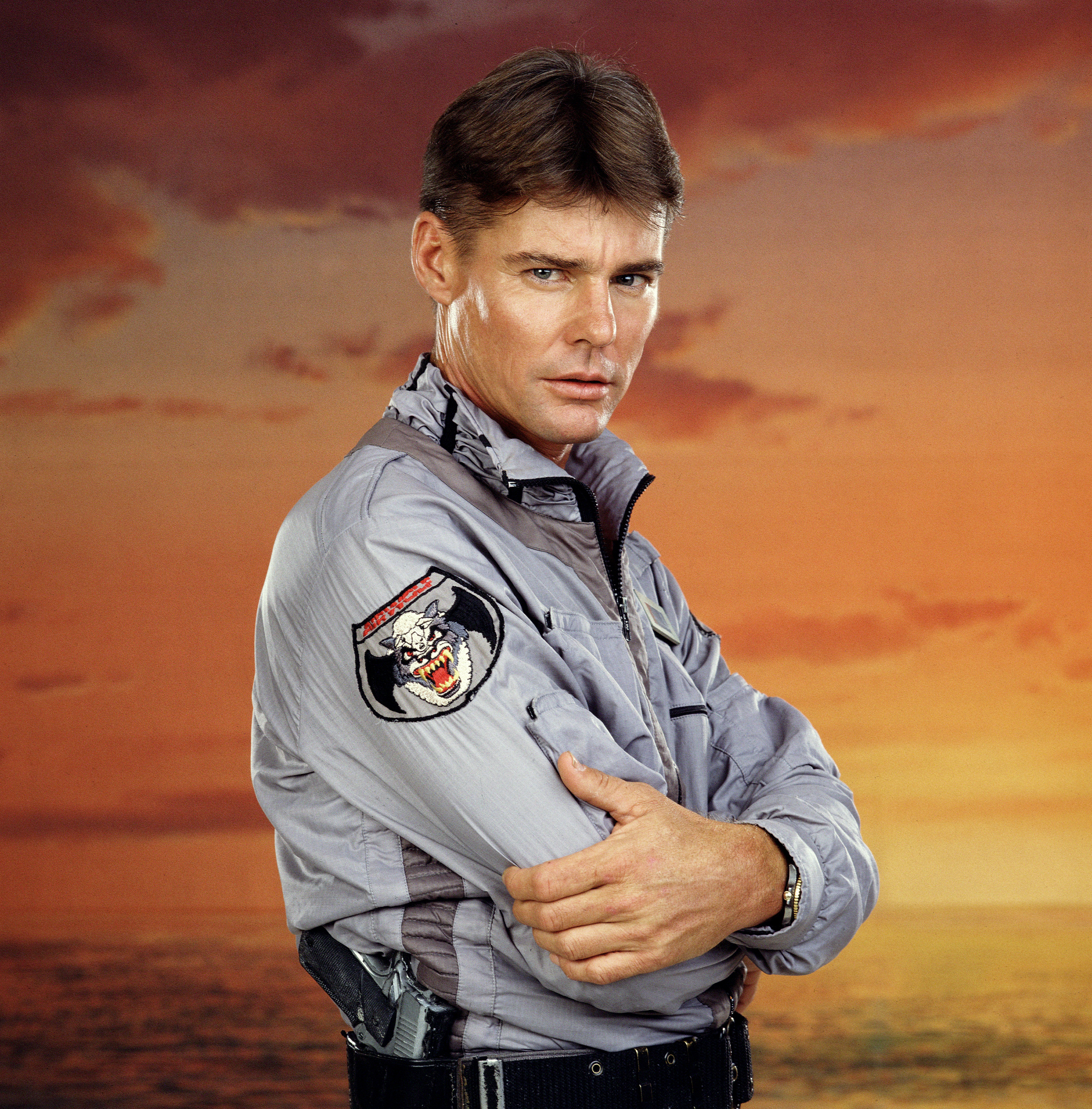 Jan-Michael Vincent photographed for the television series "Airwolf" on September 14, 1984. | Source: Getty Images