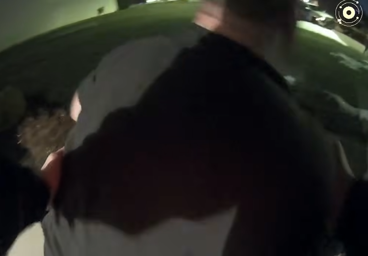 Bodycam footage showing Caleb Flynn stumbling outside his home to greet someone, dated March 2, 2026 | Source: YouTube/Law&Crime Network