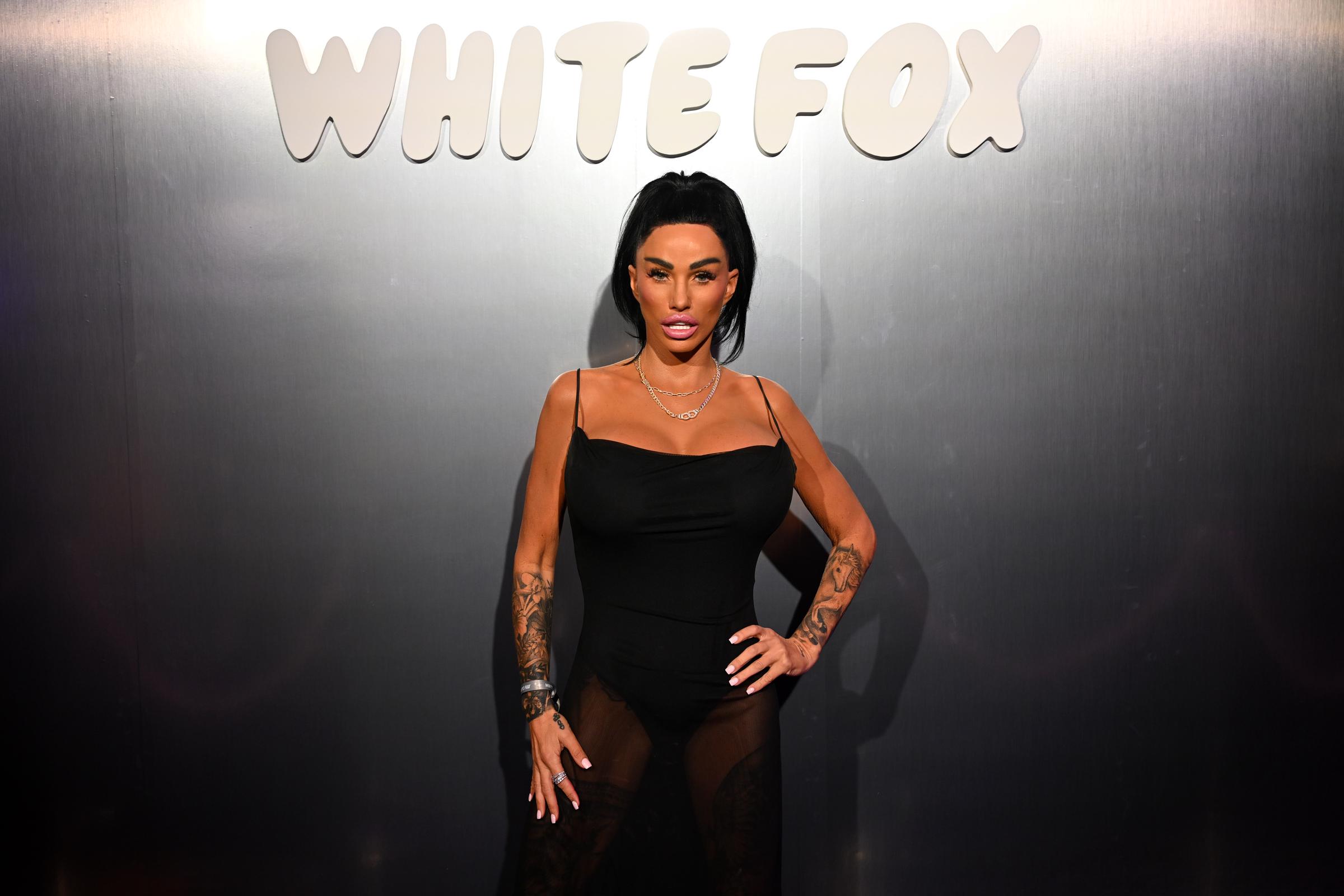 All Eyes on Katie — At the 2024 Future Is White Fox party, Price stuns in a sheer-panel dress, pairing bold glam with fearless fashion, leaving little to the imagination — and fans gasping.