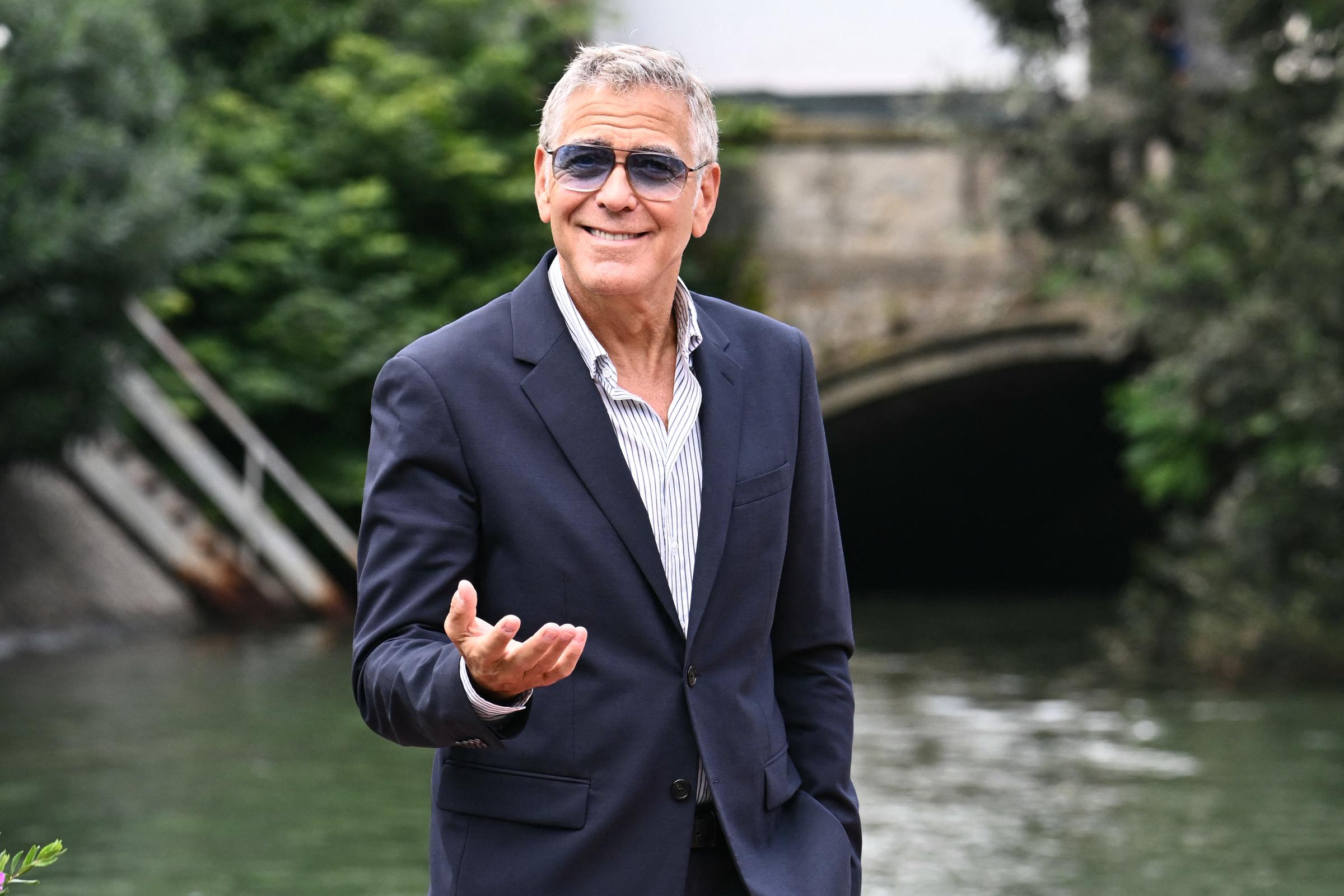 George Clooney arrives at the Excelsior pier during the 82nd Venice International Film Festival on August 27, 2025 | Source: Getty Images