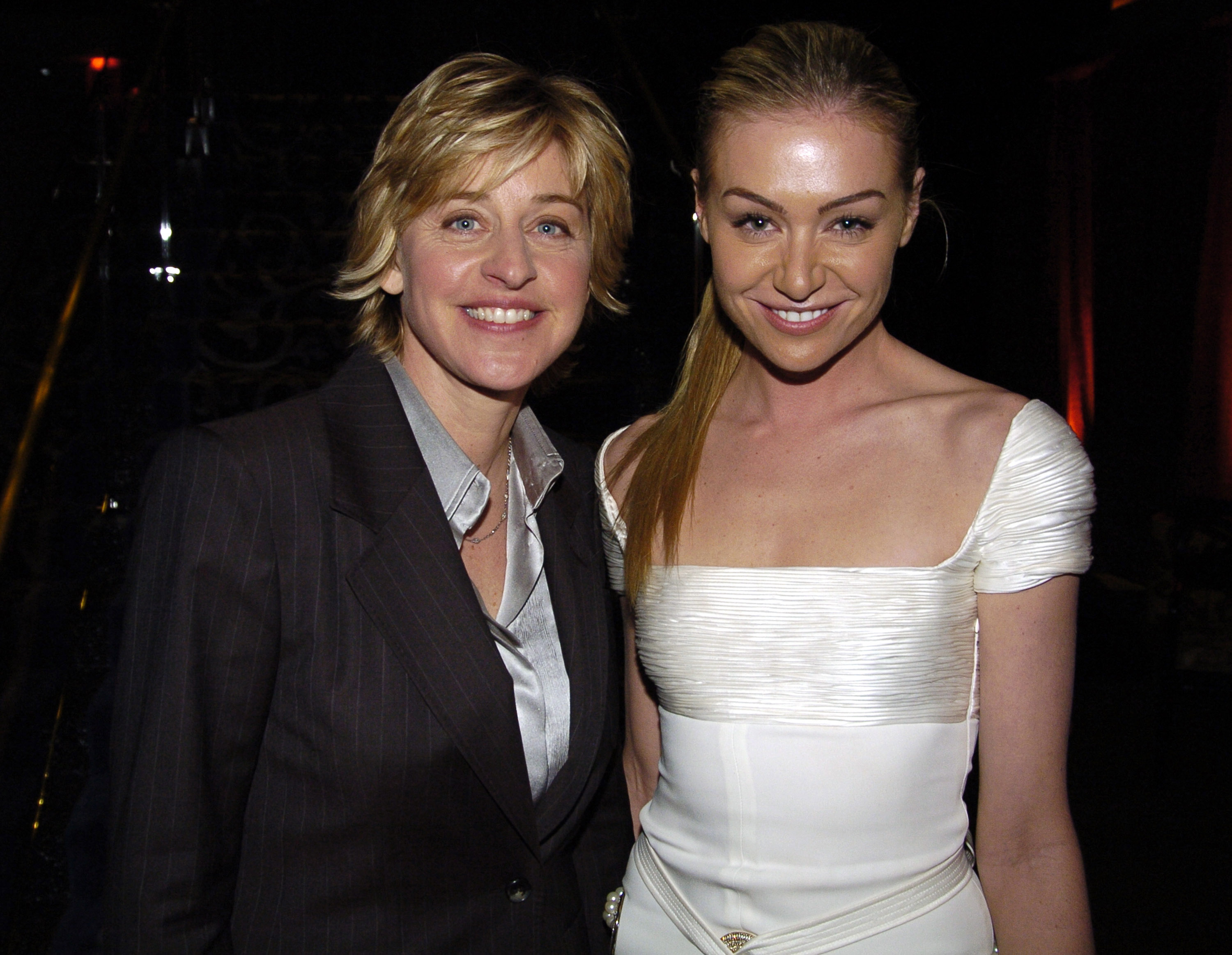 Ellen DeGeneres and Portia de Rossi during the HBO Golden Globe Awards Party in Beverly Hills, California, 2005. | Source: Getty Images