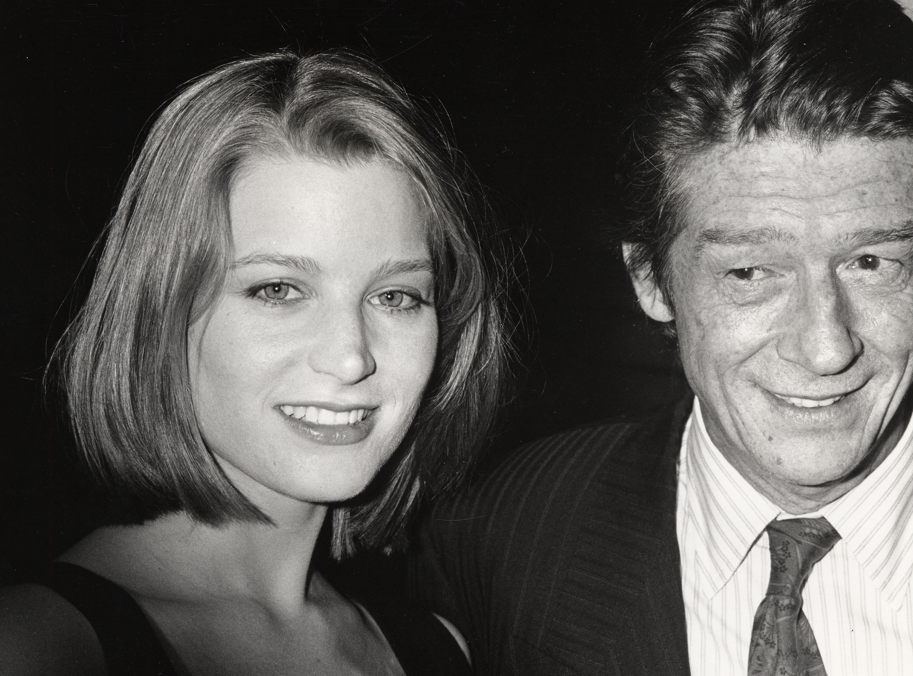 Bridget Fonda and John Hurt at the Los Angeles premiere of Scandal, one of the early films in a career that would later take her from acclaimed dramas to the darker, more unpredictable roles of the 1990s. | Source: Getty Images