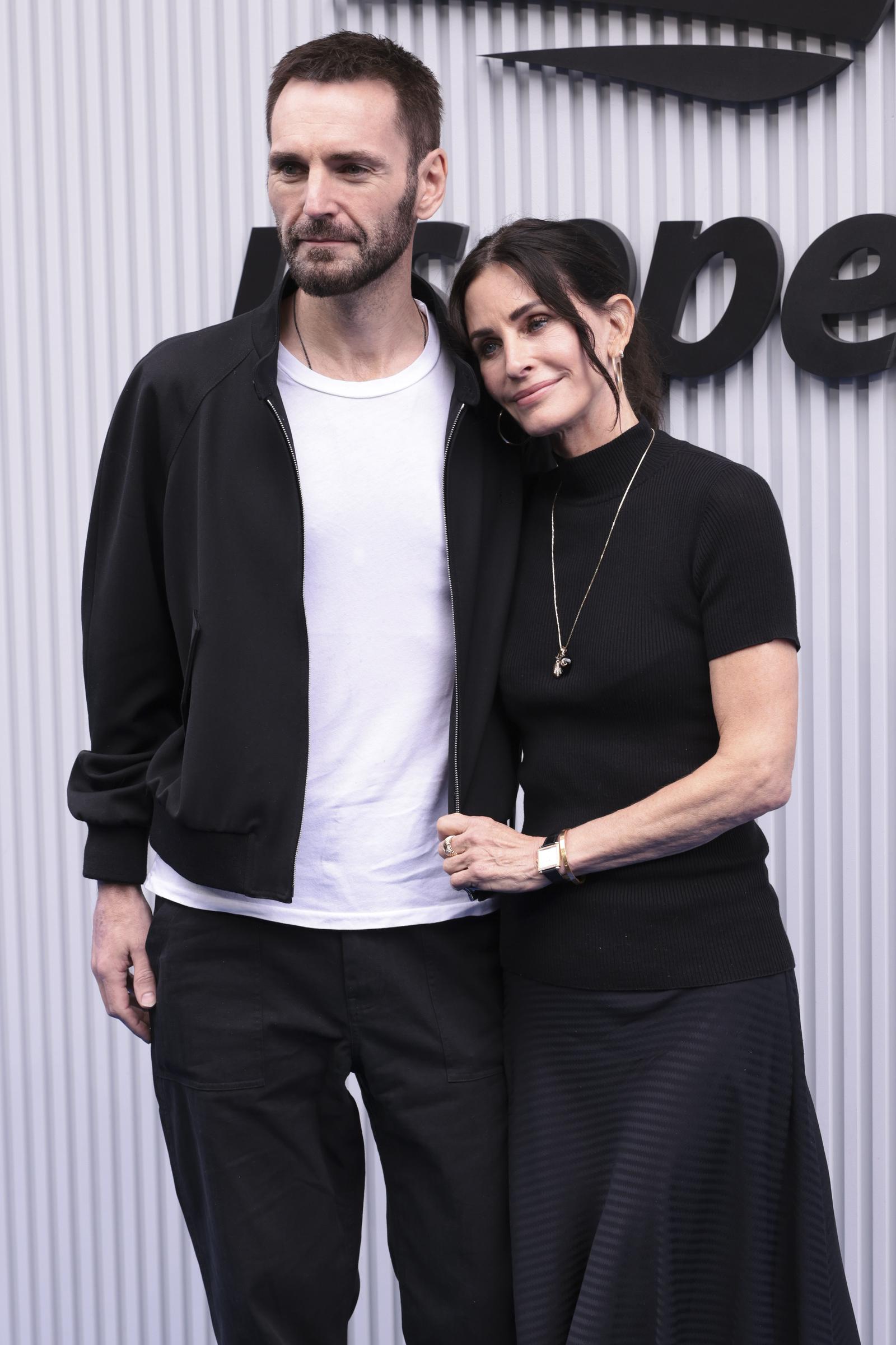 Courteney Cox and Johnny McDaid at the men's final during day 15 of the 2025 US Open Tennis Championships on September 7 in New York. | Source: Getty Images