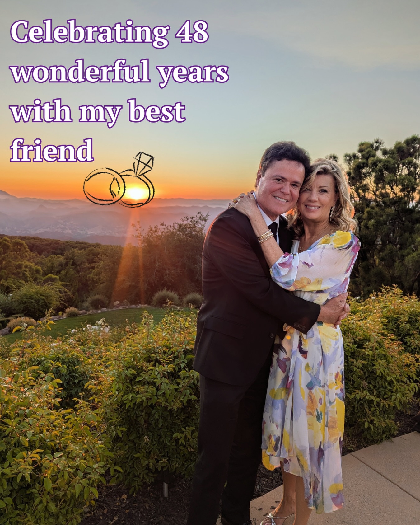 Donny celebrated 48 years of marriage in May 2026 with a touching message about the life he and Debbie have built together. Nearly five decades after their wedding, the singer made it clear that he would choose his sweetheart all over again. | Source: Instagram/donnyosmond