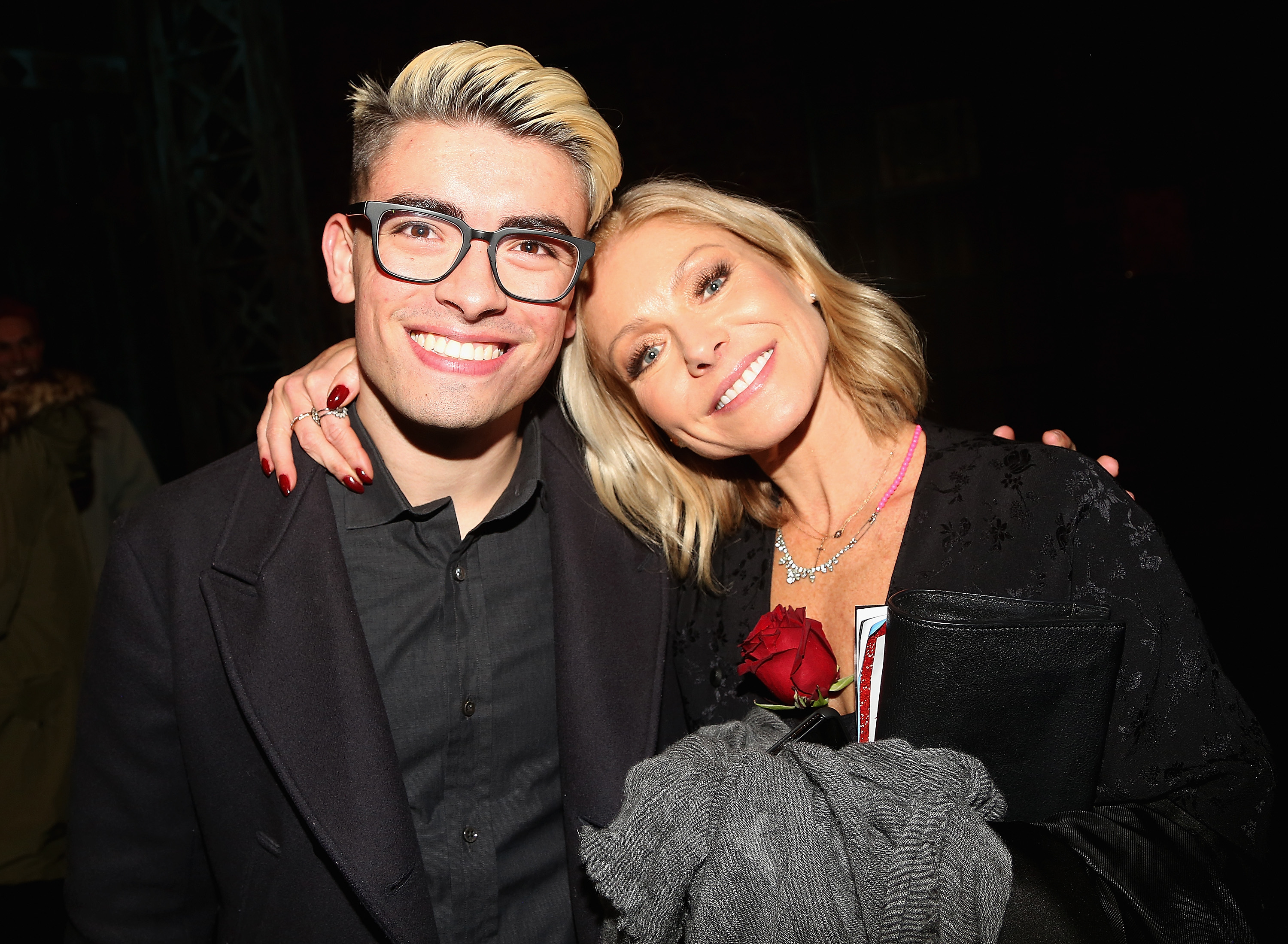 Kelly and Michael spent time backstage at Broadway's "Kinky Boots" in January 2018. Michael later earned a film degree from NYU and began building a career both in front of and behind the camera. | Source: Getty Images