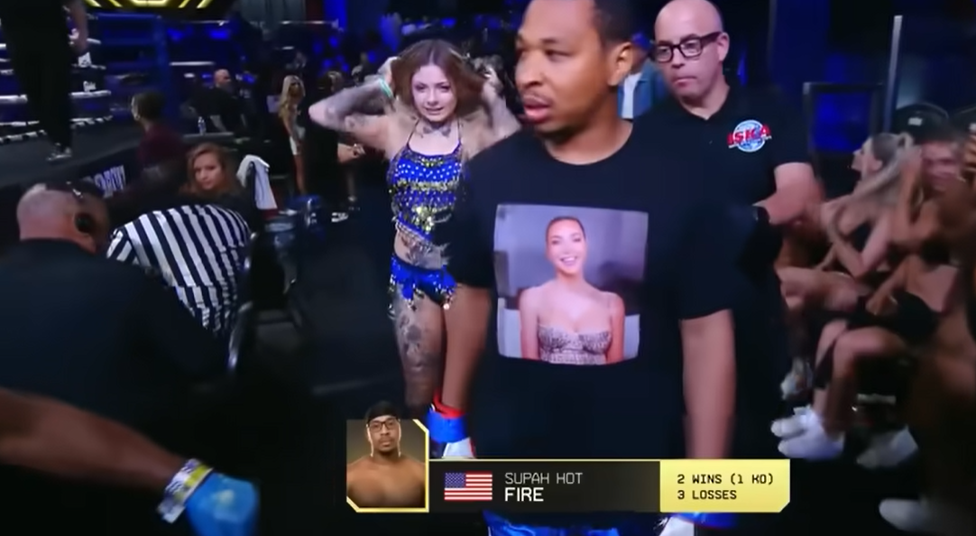 Supa Hot Fire enters the ring during Adin Ross' livestreamed fight event | Source: YouTube/AdinRoss