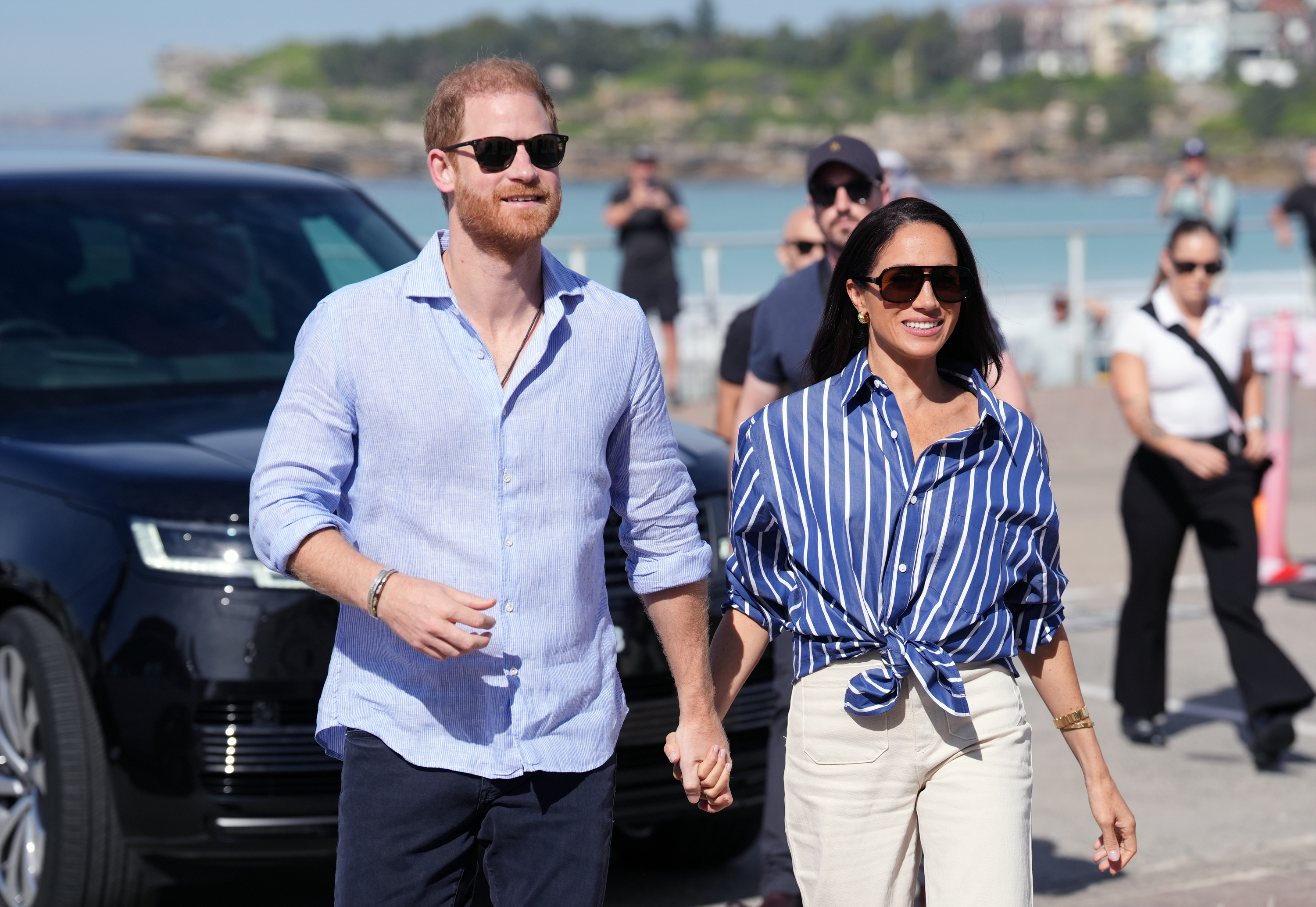 During a visit to Birmingham involving charity work and promotion of the Invictus Games, Harry was reportedly encouraged by public interest in his wife. | Source: Getty Images