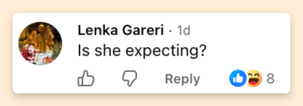 One Facebook user questioned Jackie's appearance after photos of the Sandler family's "Don't Say Good Luck" premiere outing circulated online. | Source: Facebook/EntertainmentTonight