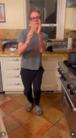 Bacon's cooking style is intentionally loose, and he has said he rarely follows a recipe exactly. One kitchen rule is less negotiable: he likes cleaning as he goes. | Source: Instagram/kyrasedgwick and kevinbacon