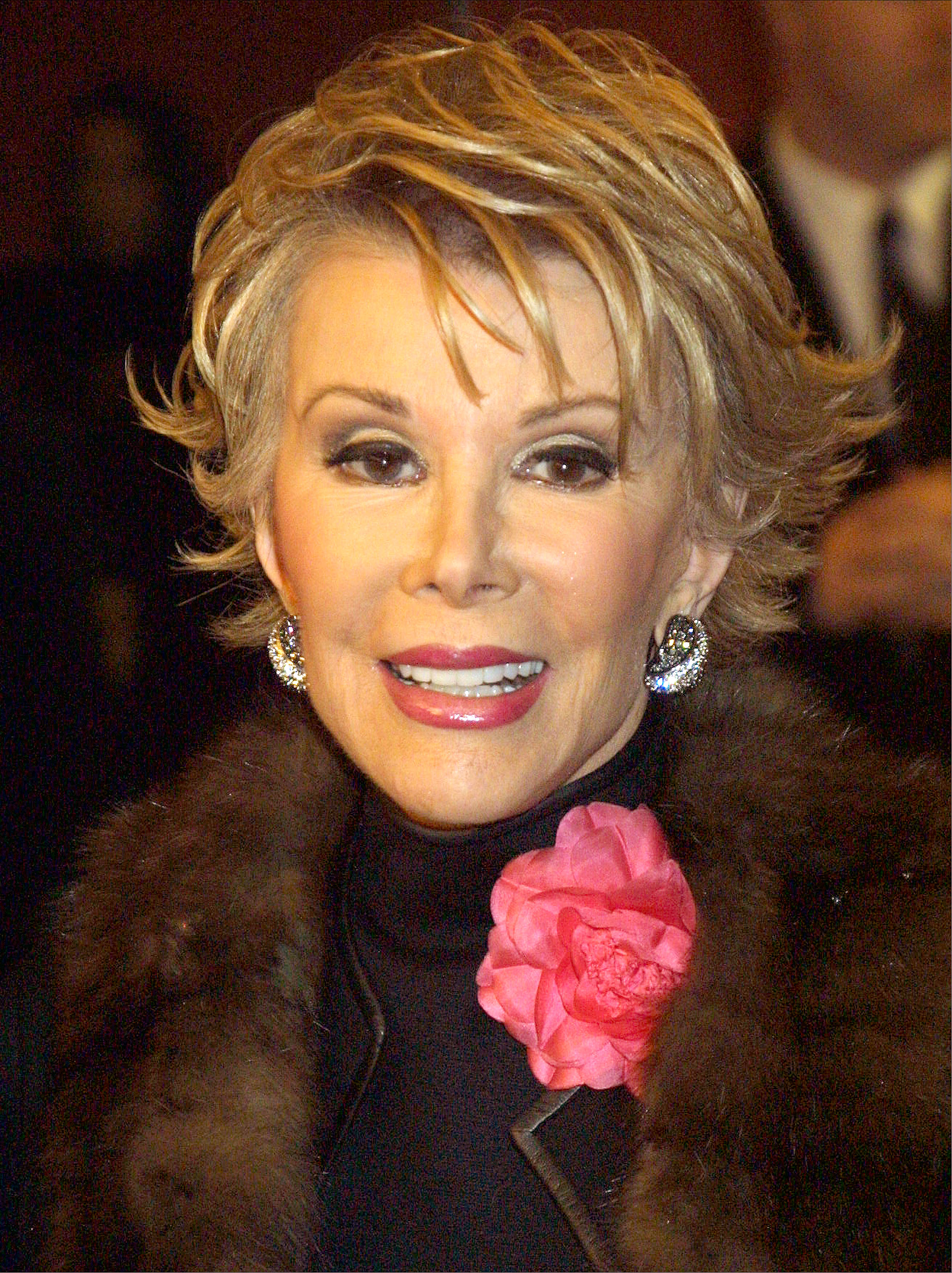 Joan Rivers attends a benefit for the Michael J. Fox Foundation for Parkinson's Research in New York City on December 8, 2001, as she entered another decade of openly discussing her cosmetic work. | Source: Getty Images