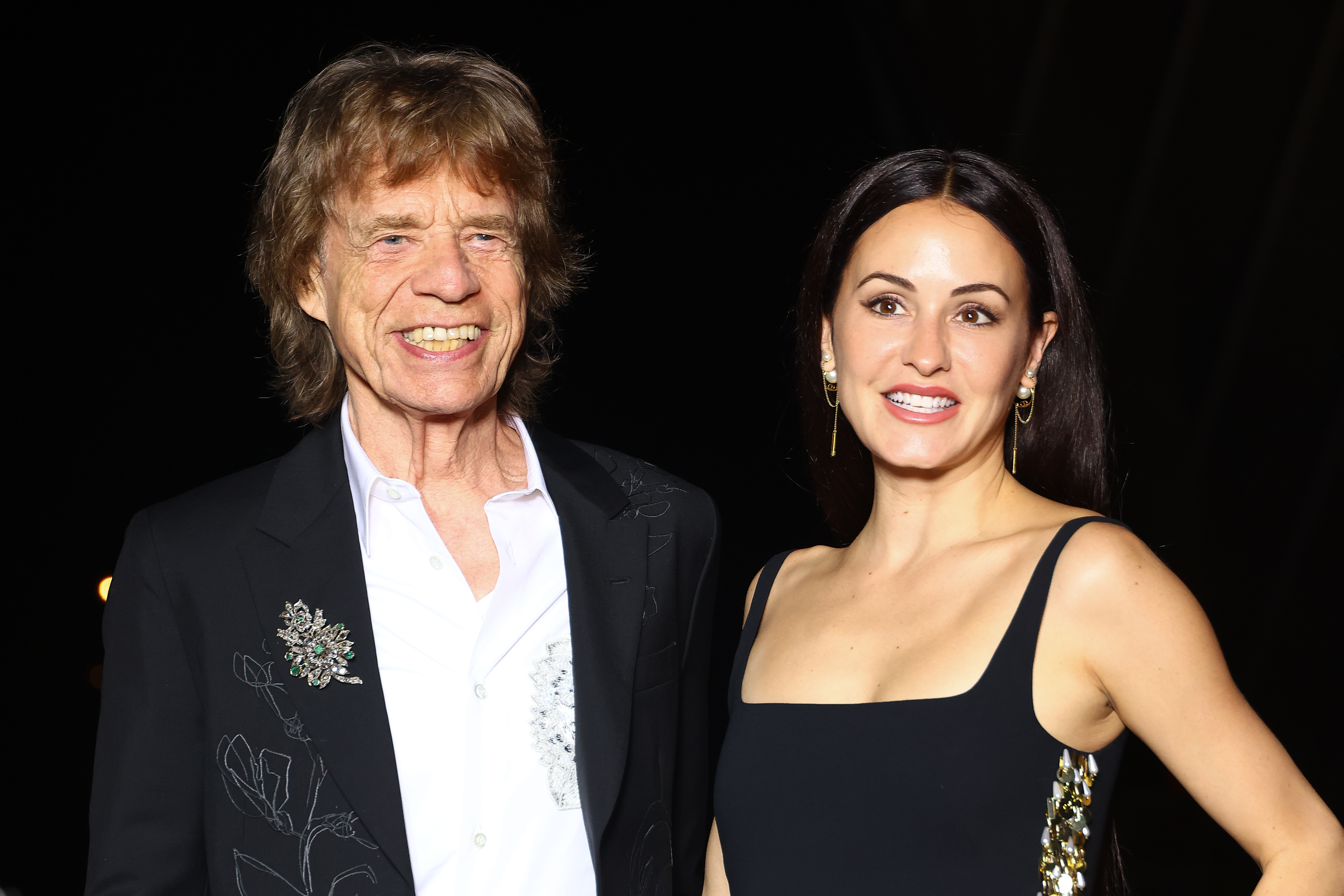Mick Jagger and Melanie Hamrick during The Prelude to The Paris Games 2024 at the Vuitton Foundation on July 25, 2024, in Paris, France | Source: Getty Images