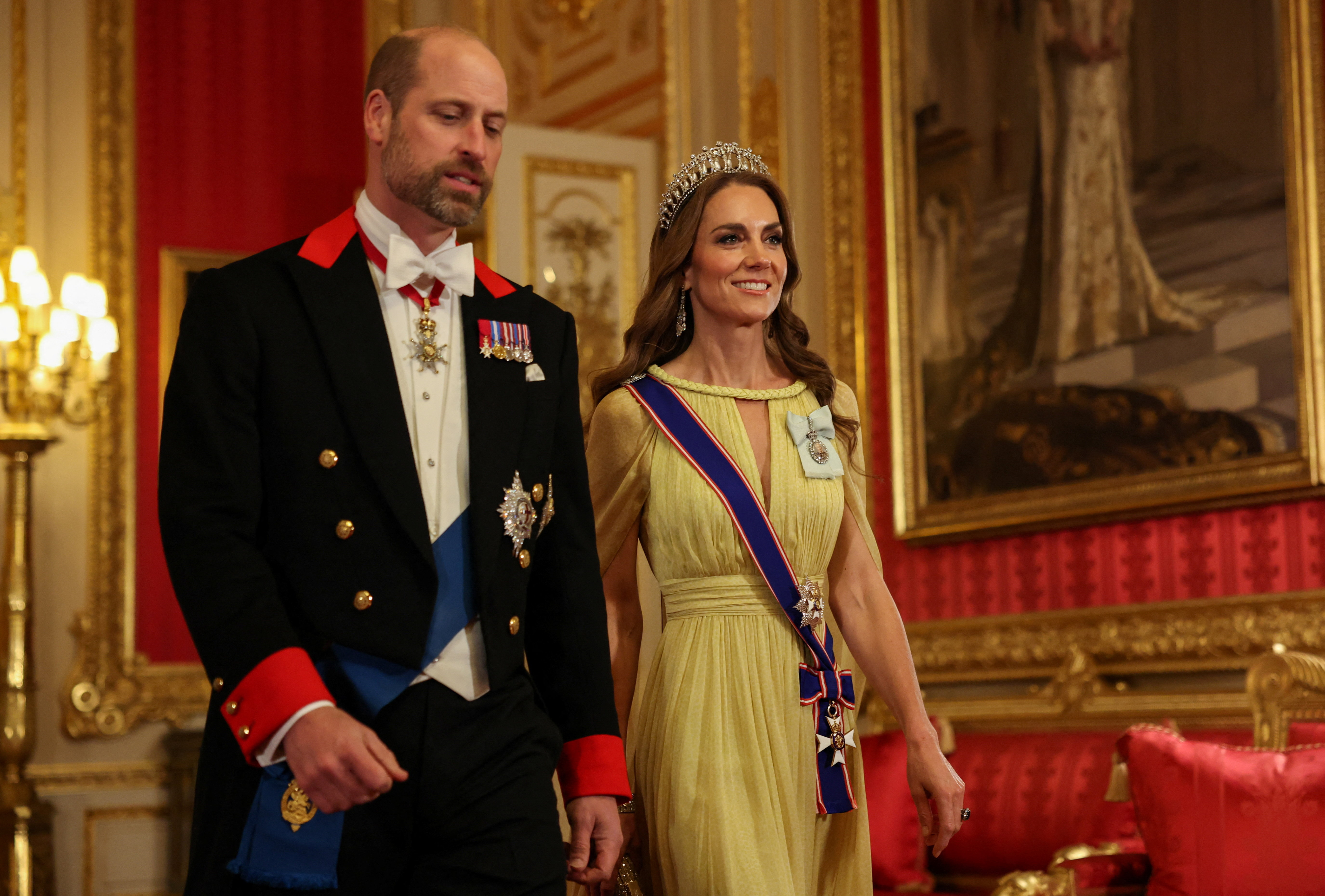 Judi James interpreted Catherine's purposeful stride and relaxed posture as signs that the Sussexes' renewed presence in Britain was not visibly unsettling her. The expert suggested the princess appeared increasingly secure in her marriage and her responsibilities as a future queen. | Source: Getty Images