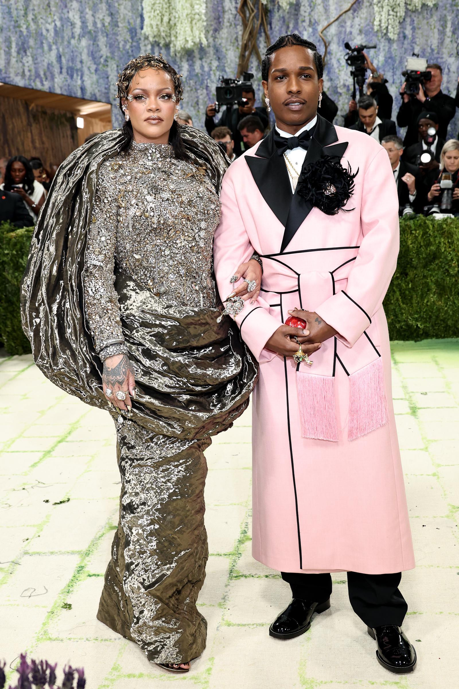 Rihanna and A$AP Rocky attend the Met Gala celebrating "Costume Art" at The Metropolitan Museum of Art on May 4, 2026, in New York City | Source: Getty Images
