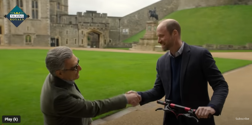 Prince William and Eugene Levy from a video posted on Oct 3, 2025 | Source: YouTube/@ITVNews