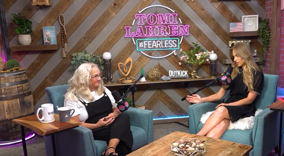 Beverly Vance Aikins speaks with Tomi Lahren on Tomi Lahren Is Fearless as she discusses her reaction to political criticism involving JD Vance and her grandchildren. | Source: YouTube/ Tomi Lahren Is Fearless and Fox News
