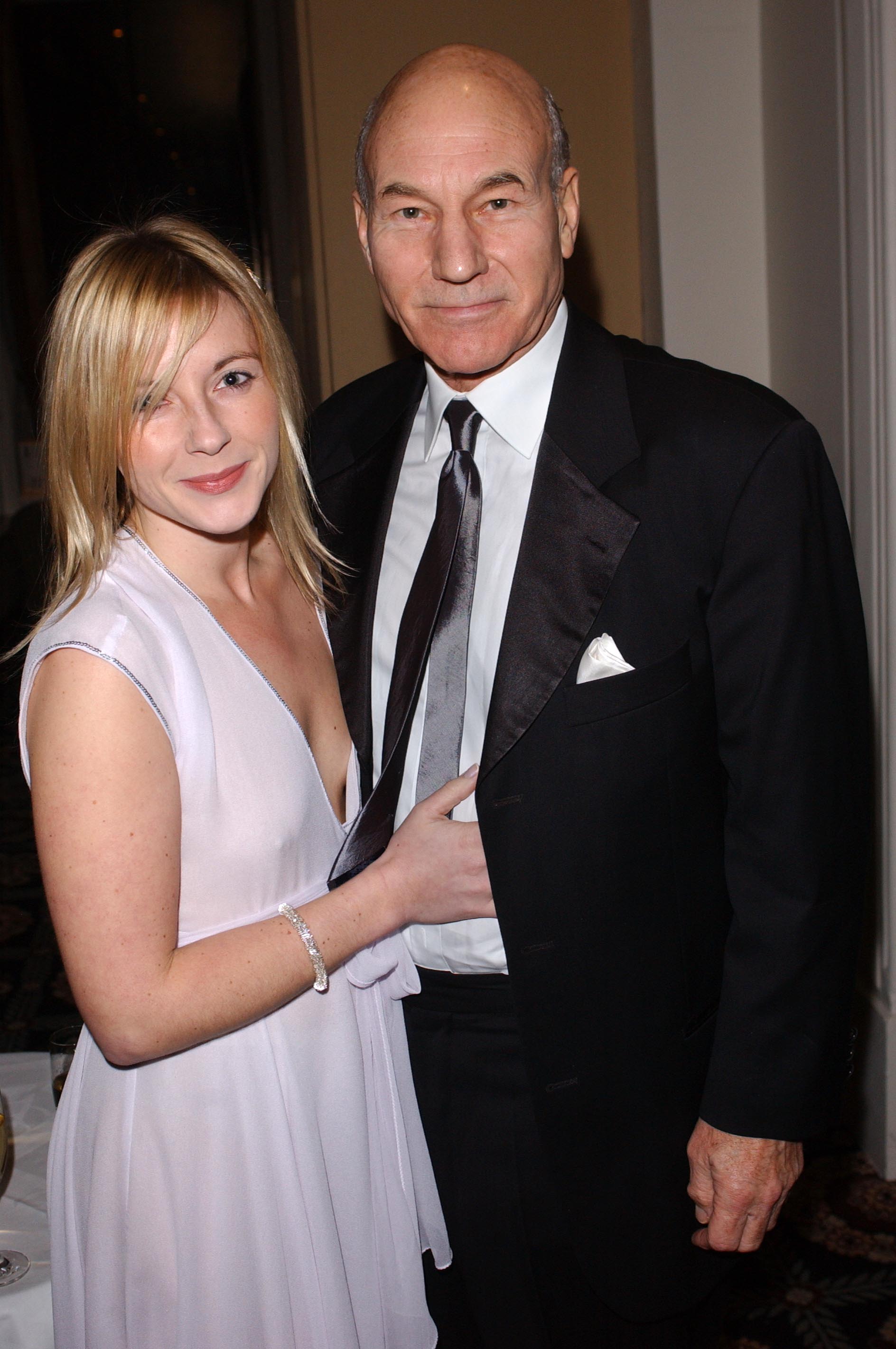 Lisa Dillon and Patrick Stewart at the Evening Standard Film Awards in 2005. | Source: Getty Images
