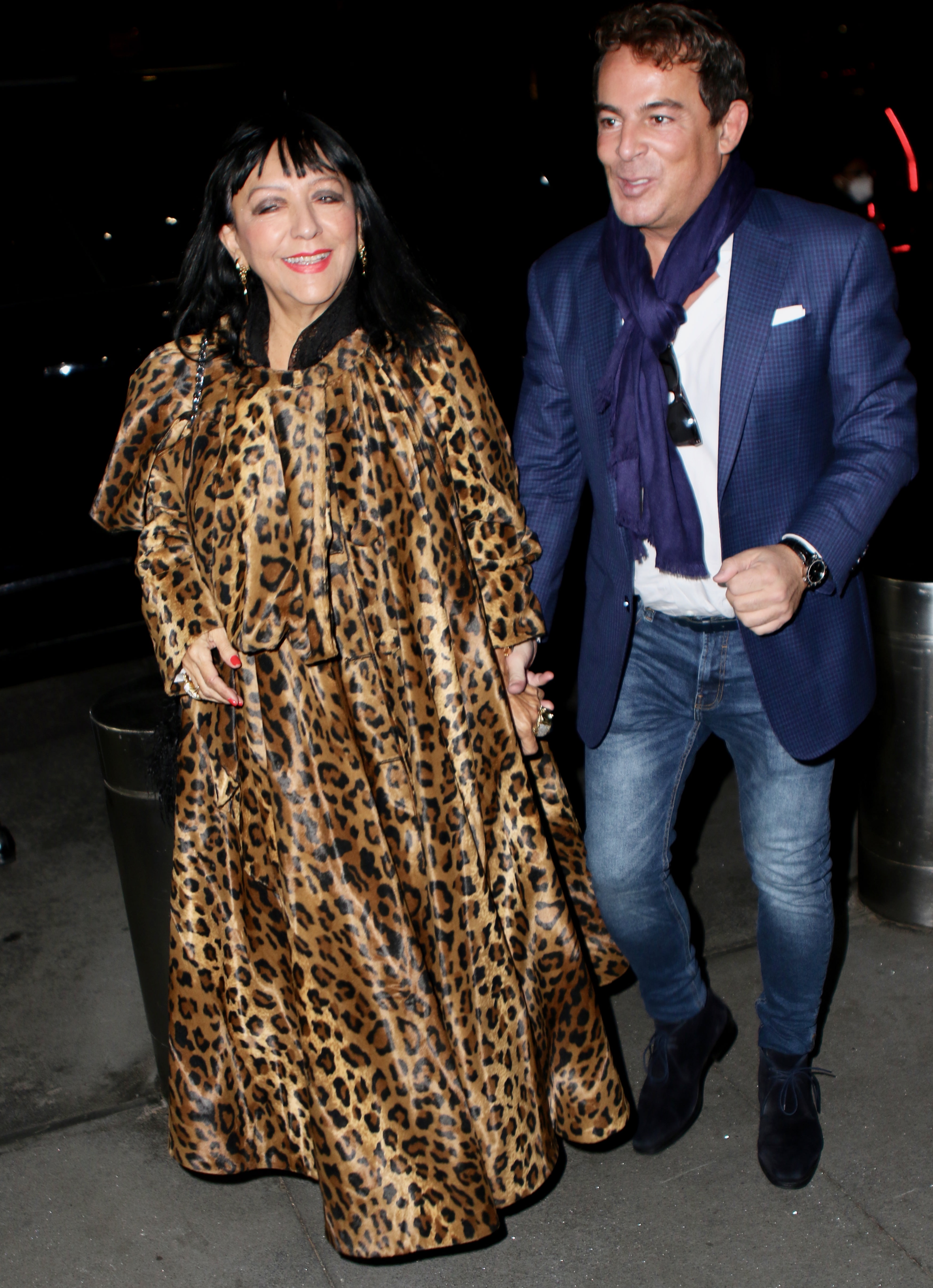 Patrizia Reggiani and an unidentified man on November 16, 2021, in New York City. | Source: Getty Images