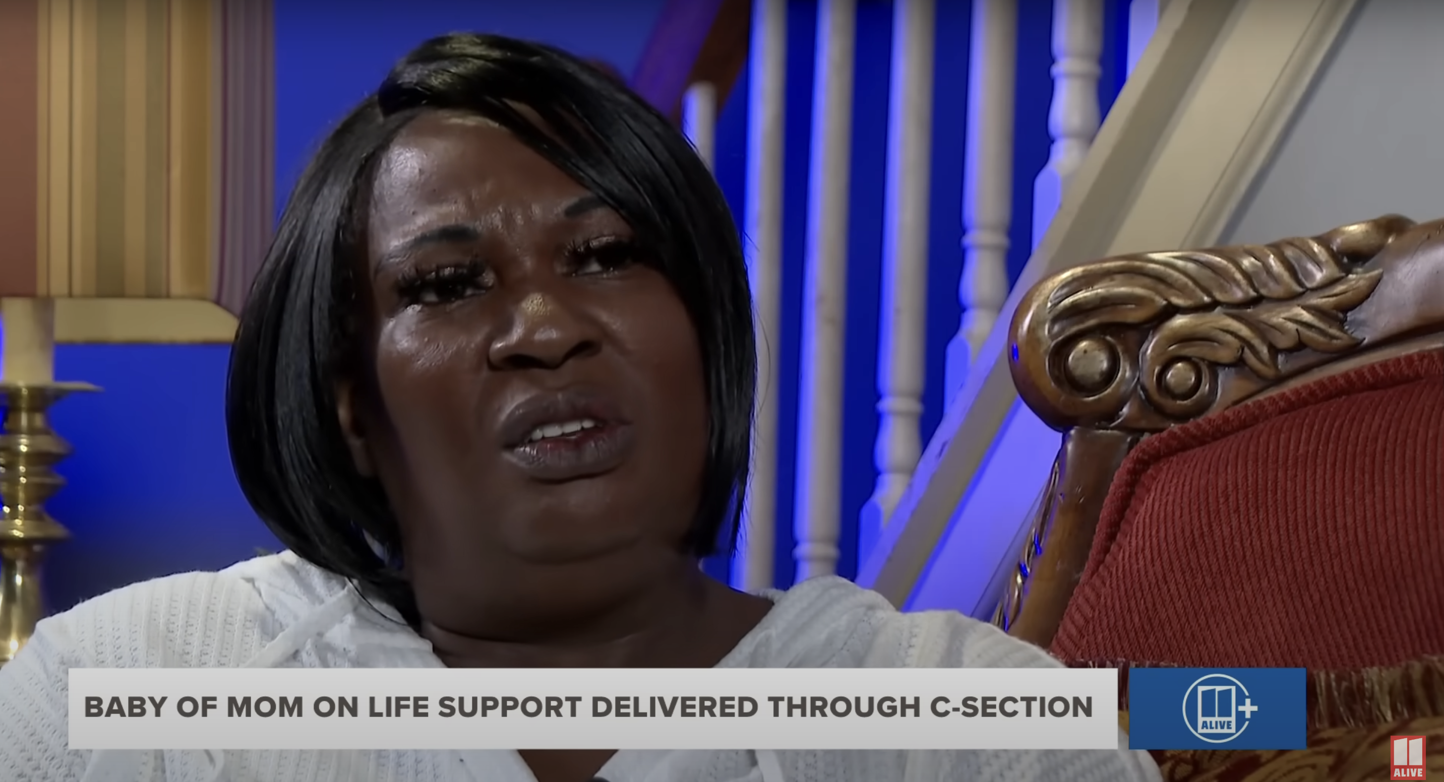 Adriana Smith's mom, April Newkirk, shares her grief in a video interview dated June 17, 2025 | Source: YouTube/11Alive