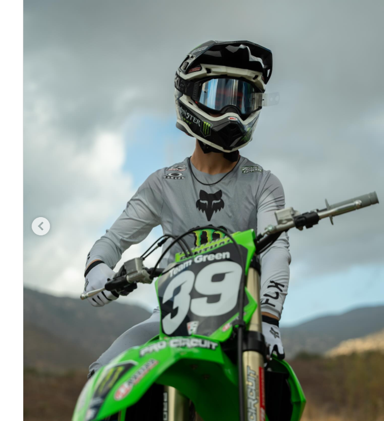Aidan Zingg is in his gear as he is seated on his dirt bike, from a post dated October 30, 2024 | Source: Instagram/aidanzingg