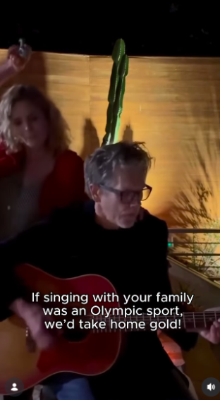Music is not reserved for staged performances on the farm. Bacon's posts regularly show how easily a guitar can become part of an ordinary evening at home.