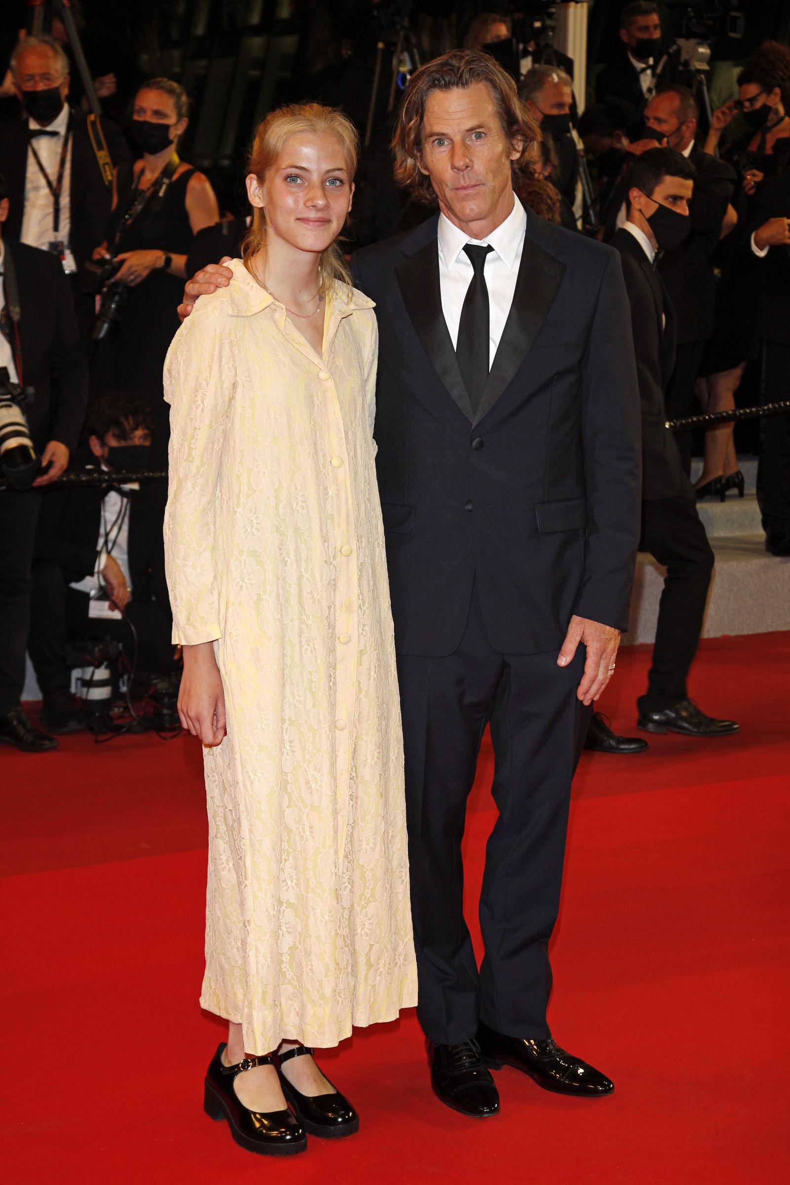 Danny Moder and daughter Hazel Moder arrive at the premiere of 'Flag Day' during the 74th Cannes Film Festival held at the Palais des Festivals in Cannes, France on July 10, 2021 | Source: Getty Images