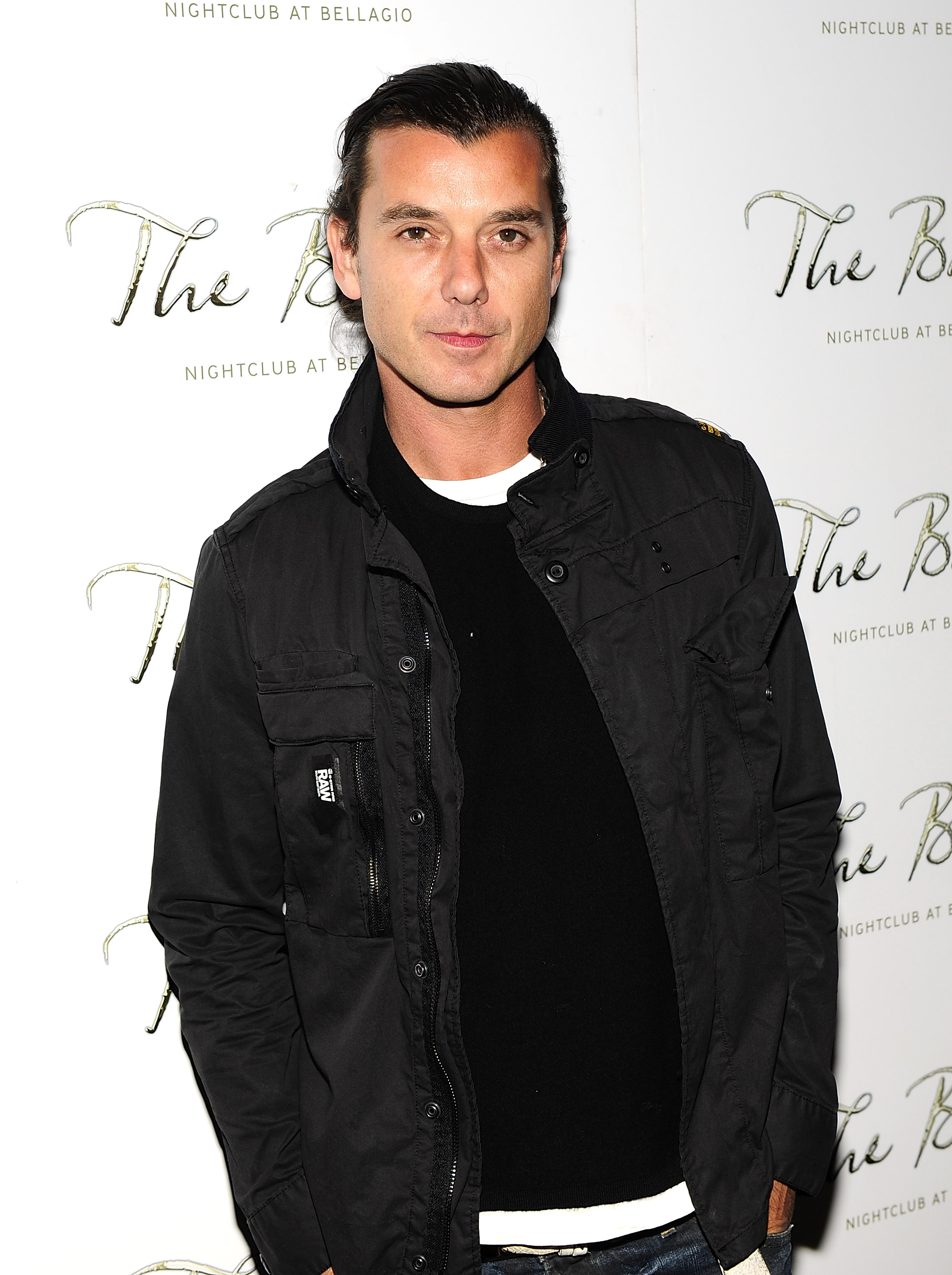 Gavin Rossdale arrives to host an evening at The Bank Nightclub at the Bellagio in Las Vegas, wearing a black jacket over casual layers.