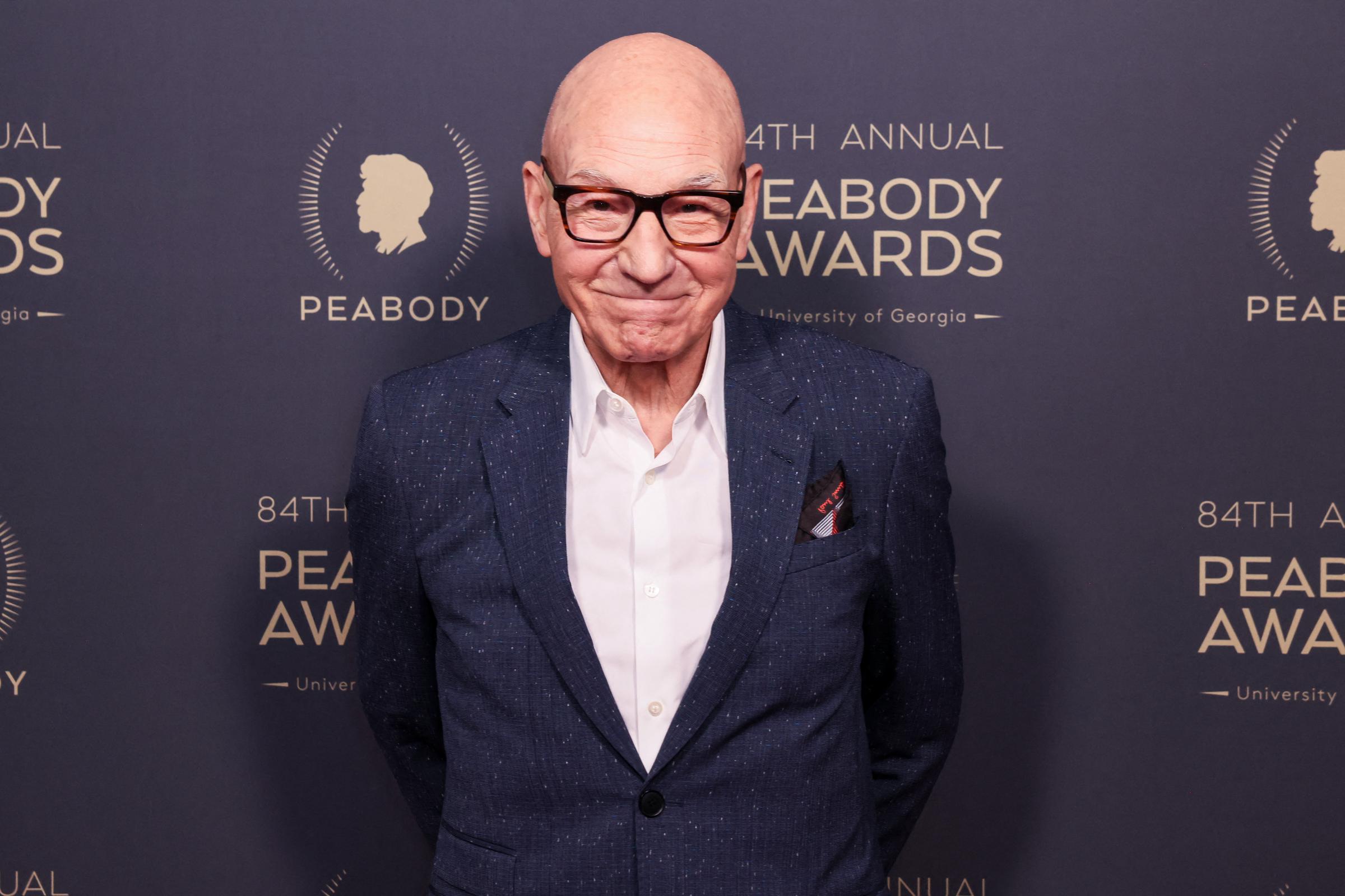 Stewart attended the 2024 Peabody Awards, adding to a public career that included several Laurence Olivier Awards and a Grammy. | Source: Getty Images
