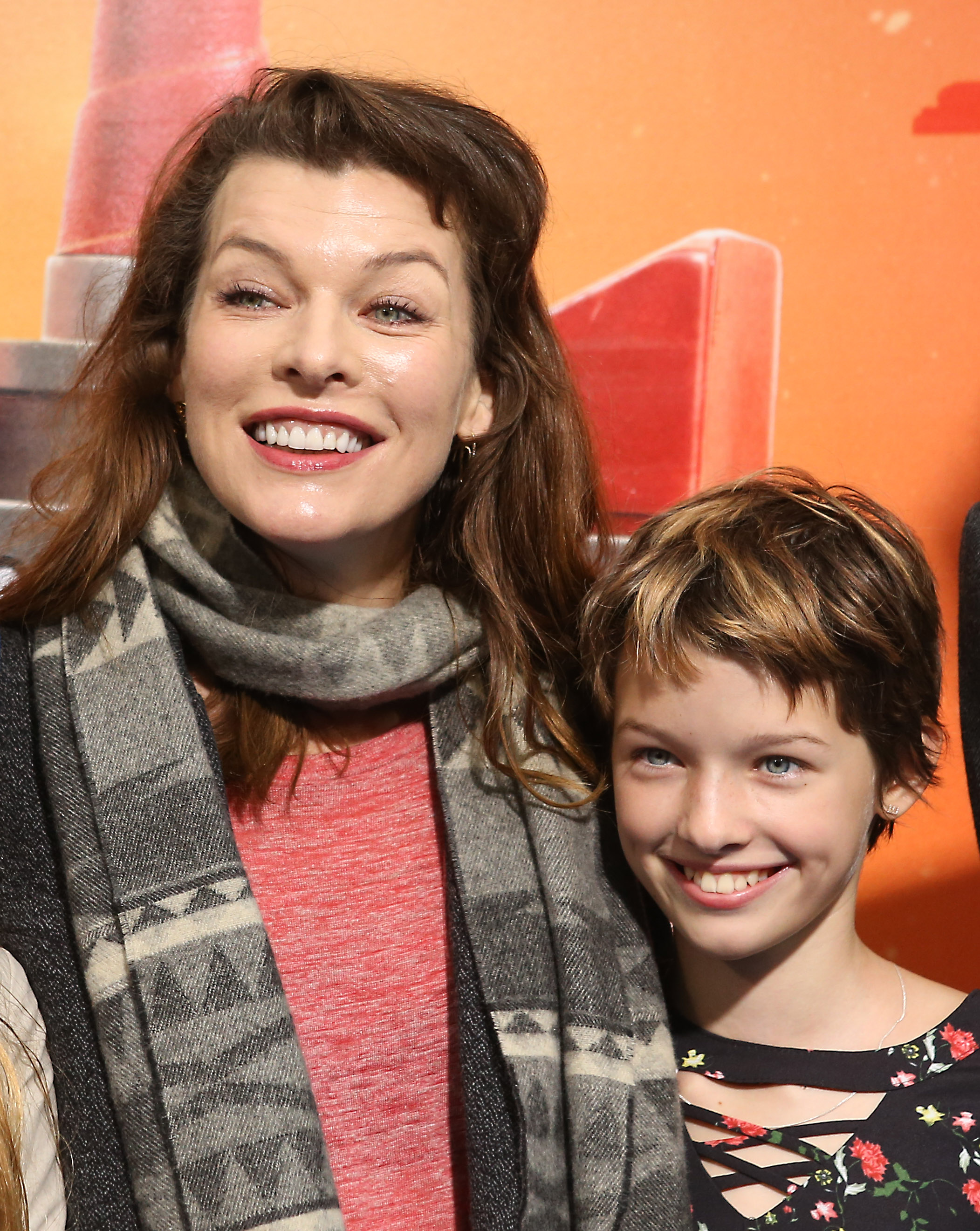 Milla Jovovich, 43, and Ever Anderson, 11, attended the Los Angeles premiere of "The Lego Movie 2: The Second Part" held at Regency Village Theatre on February 02, 2019, in Westwood, California.