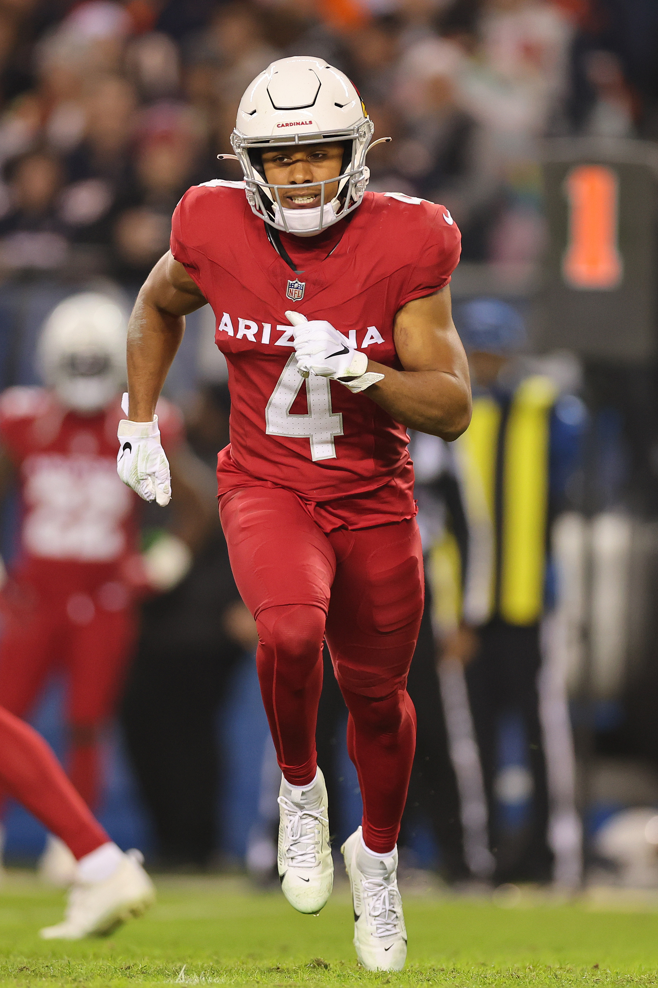 Rondale Moore of the Arizona Cardinals in action against the Chicago Bears at Soldier Field on December 24, 2023, in Chicago, Illinois | Source: Getty Images