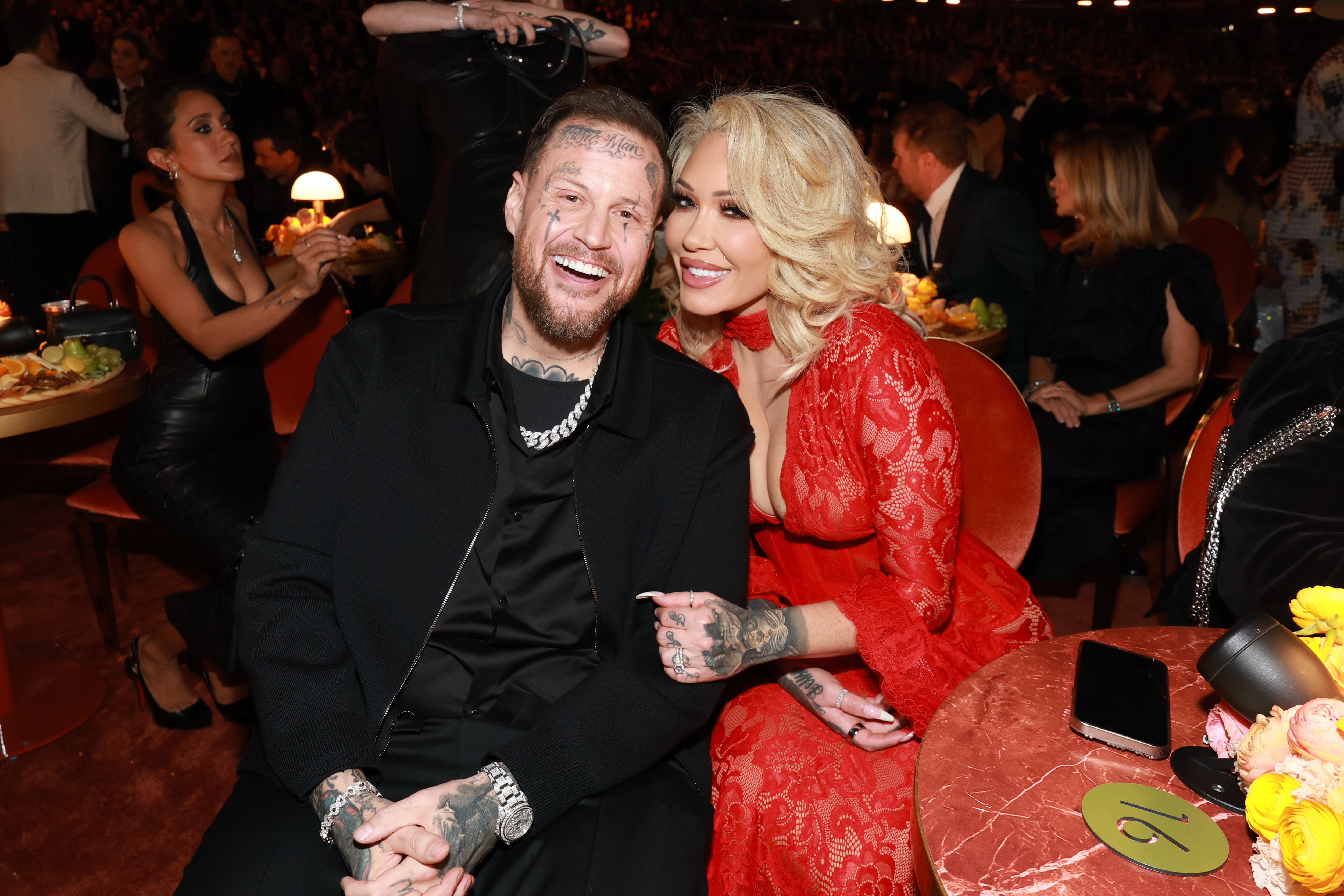 Jelly Roll and Bunnie XO attend an industry event before news of their split became public. The longtime couple's relationship made headlines on June 15, 2026, when reports revealed that the country singer had filed for divorce. | Source: Getty Images