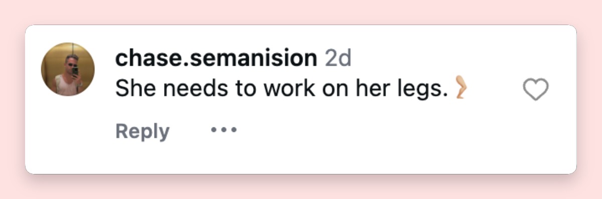 Some reactions were more critical, with one user writing, "She needs to work on her legs. 🦵." The remark stood in contrast to other fans who defended Griffith and praised how fit she looked. | Source: Instagram/backgrid_usa