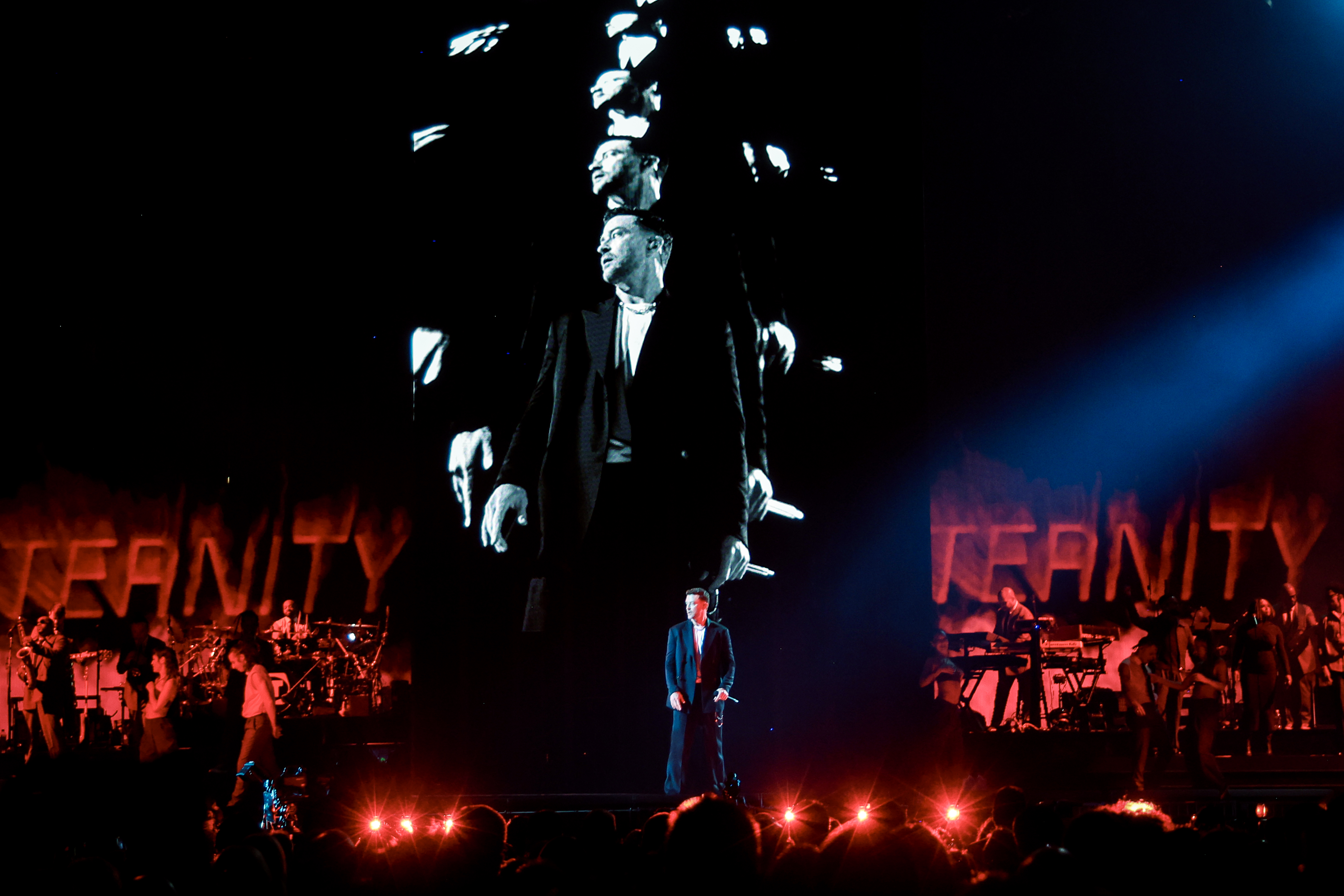 Justin Timberlake performs on stage at his "Forget Tomorrow" World Tour at Rogers Arena in Vancouver, British Columbia on April 29, 2024 | Source: Getty Images