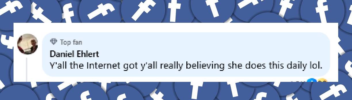 A fan's reaction to Karoline Leavitt working while taking care of her baby, from a post dated May 11, 2025 | Source: Facebook/FoxNews