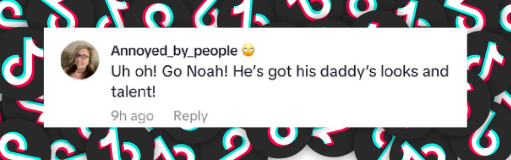 A fan comments on Noah "Buddy" DeFord's resemblance to his father Jelly Roll, from a post dated June 11, 2025 | Source: Tiktok/@xomgitsbunnie
