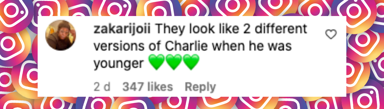 Fan comment about Charlie Sheen's twin boys, posted on August 21, 2024