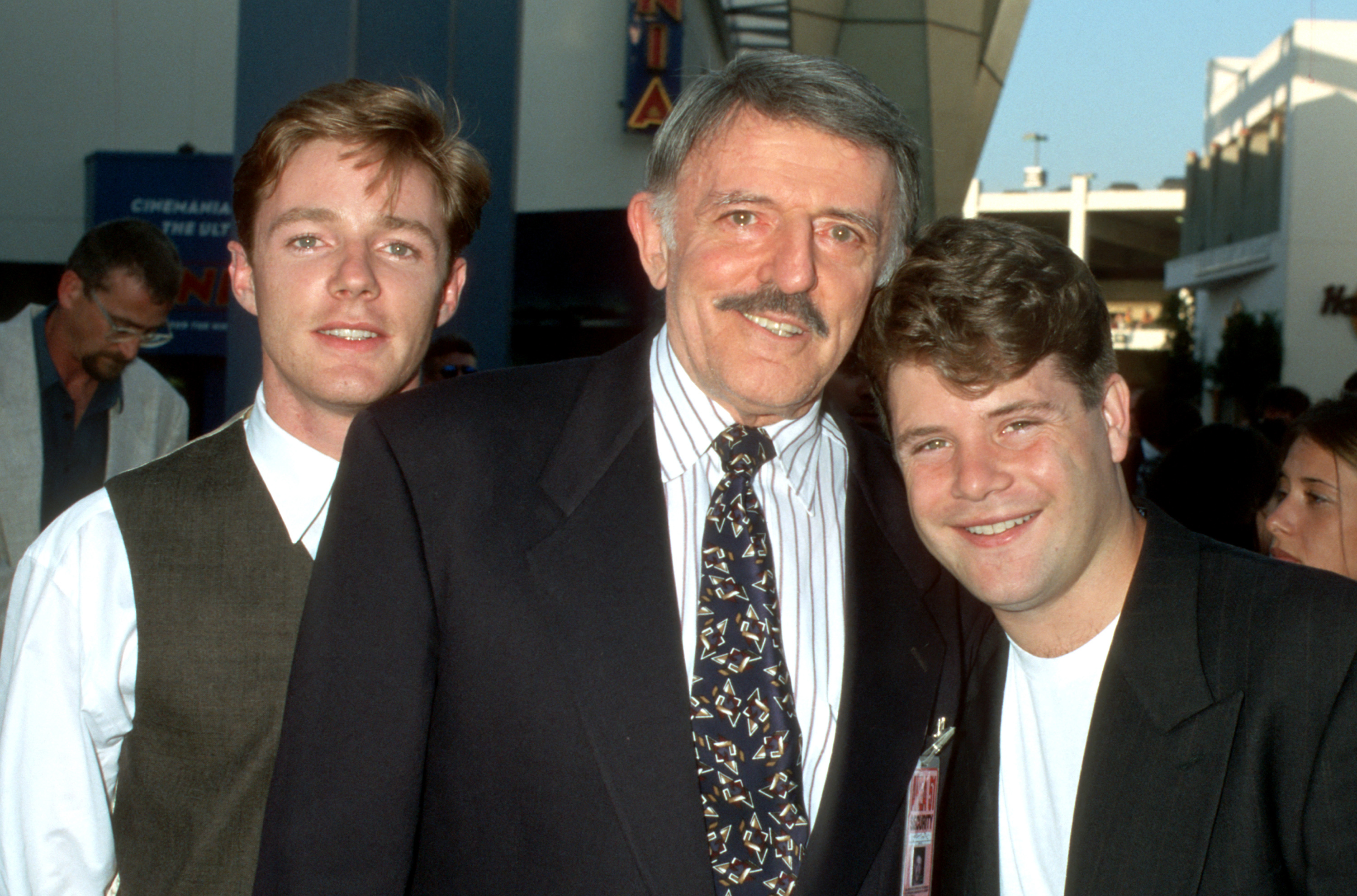 John Astin smiled alongside his sons, Mackenzie and Sean Astin, at the world premiere of "The Frighteners" in Universal City, California, on July 17, 1996. By then, Sean had already learned that questions surrounded his biological paternity, yet John remained the father who had raised him and with whom he continued to share a close relationship.
