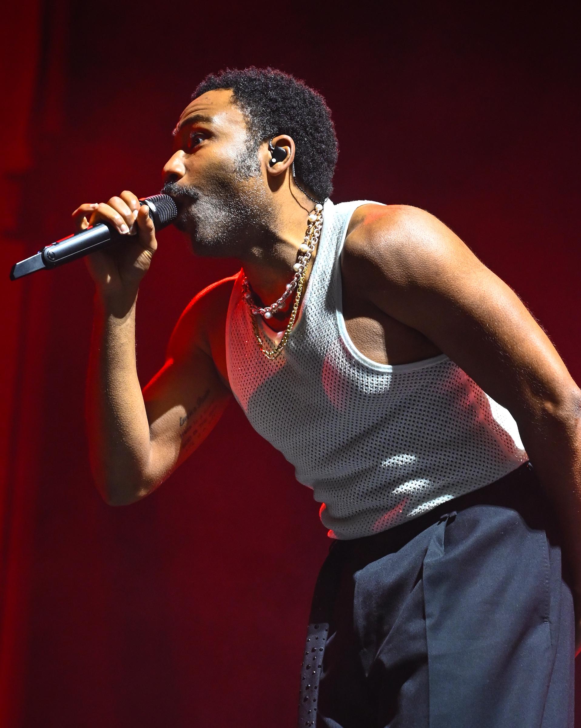 Donald Glover performs during his set at Camp Flog Gnaw in Los Angeles on November 22, 2025 | Source: Getty Images